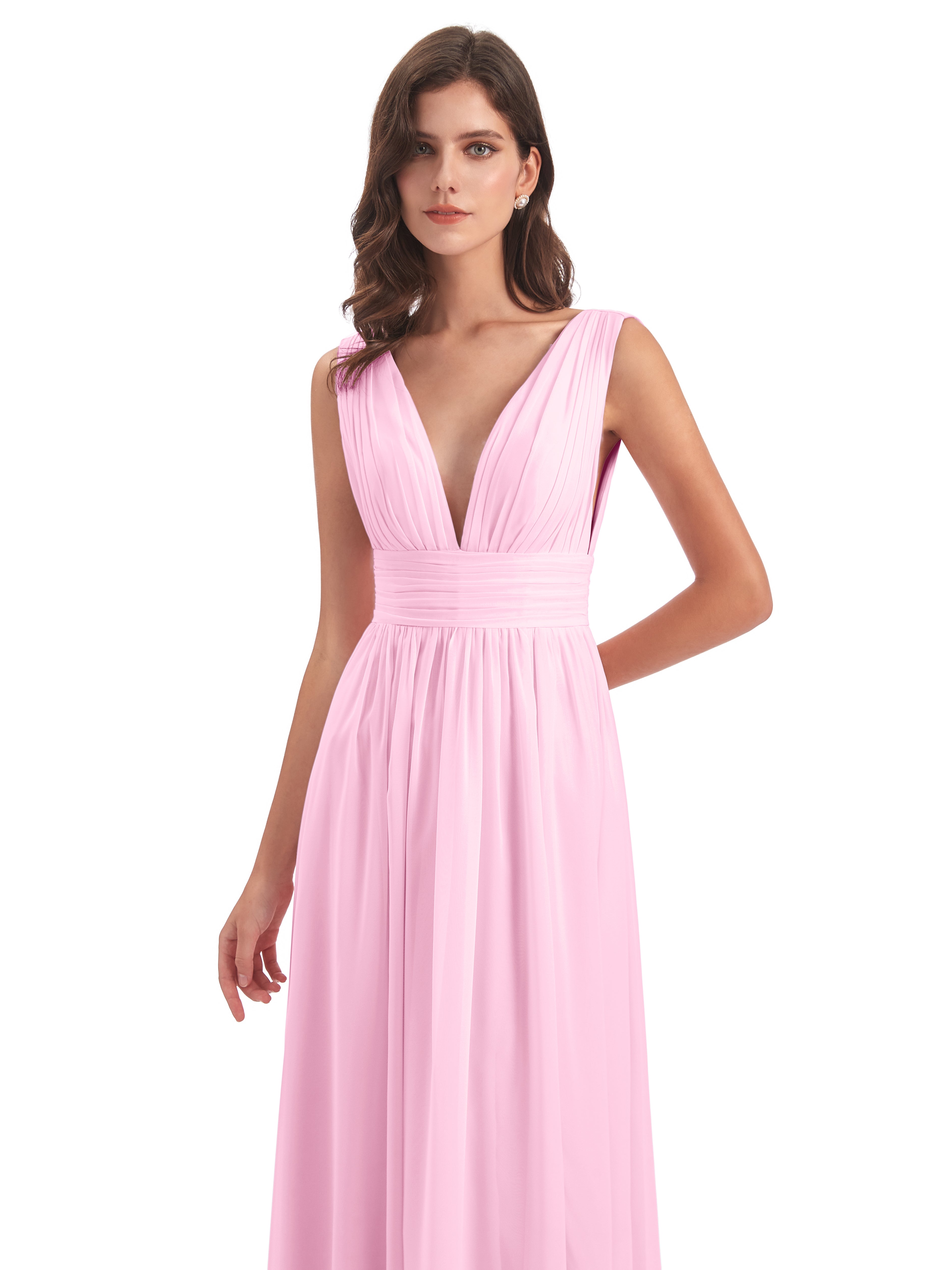 Robe Demoiselle D Honneur Rose Bonbon Emma Dos En V Fendue Devant Robes Demoiselle D'Honneur