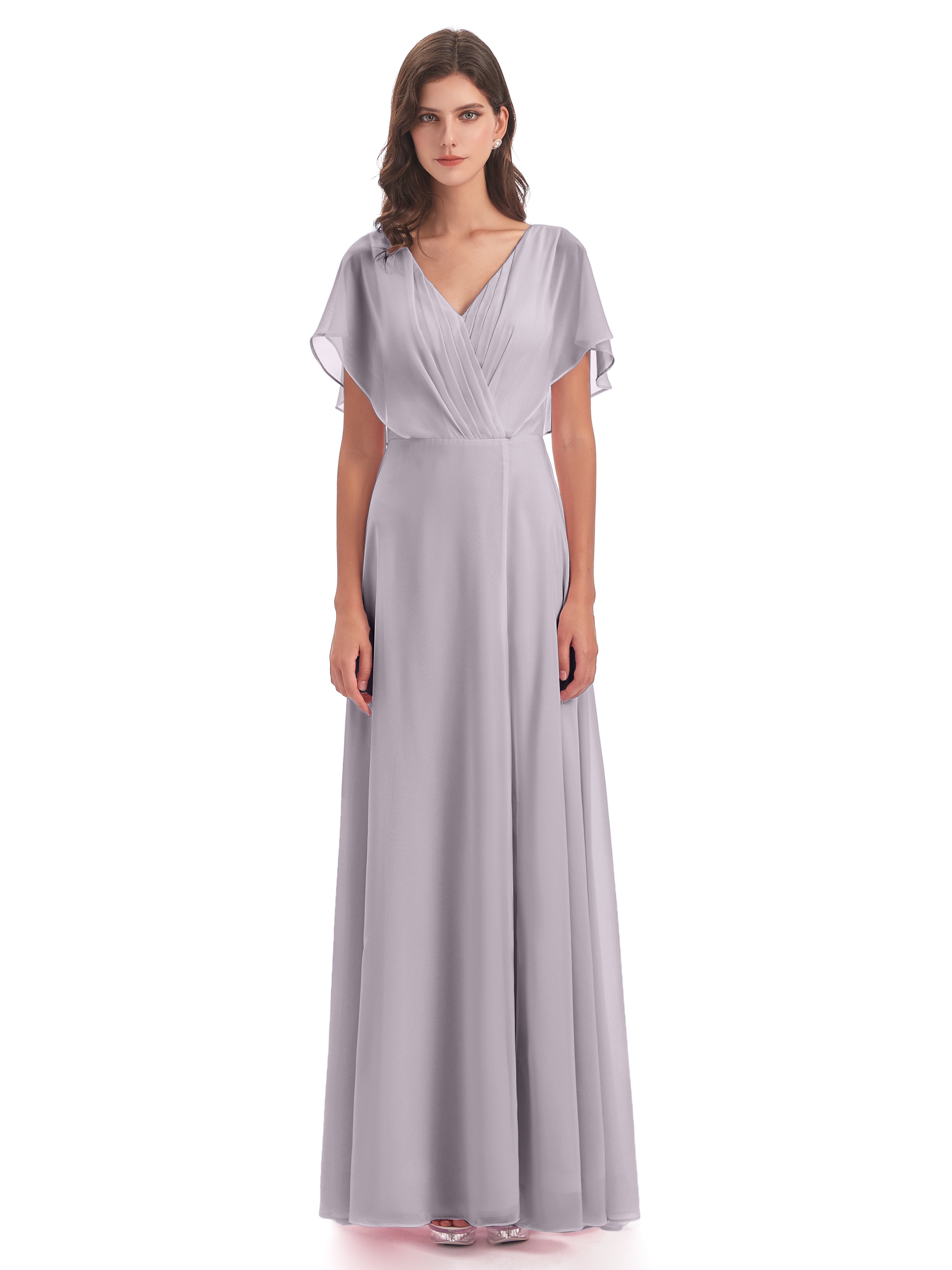 Robes De Demoiselle D'Honneur Crépuscule Dos Ouvert Fendue Devant Robes Demoiselle D'Honneur