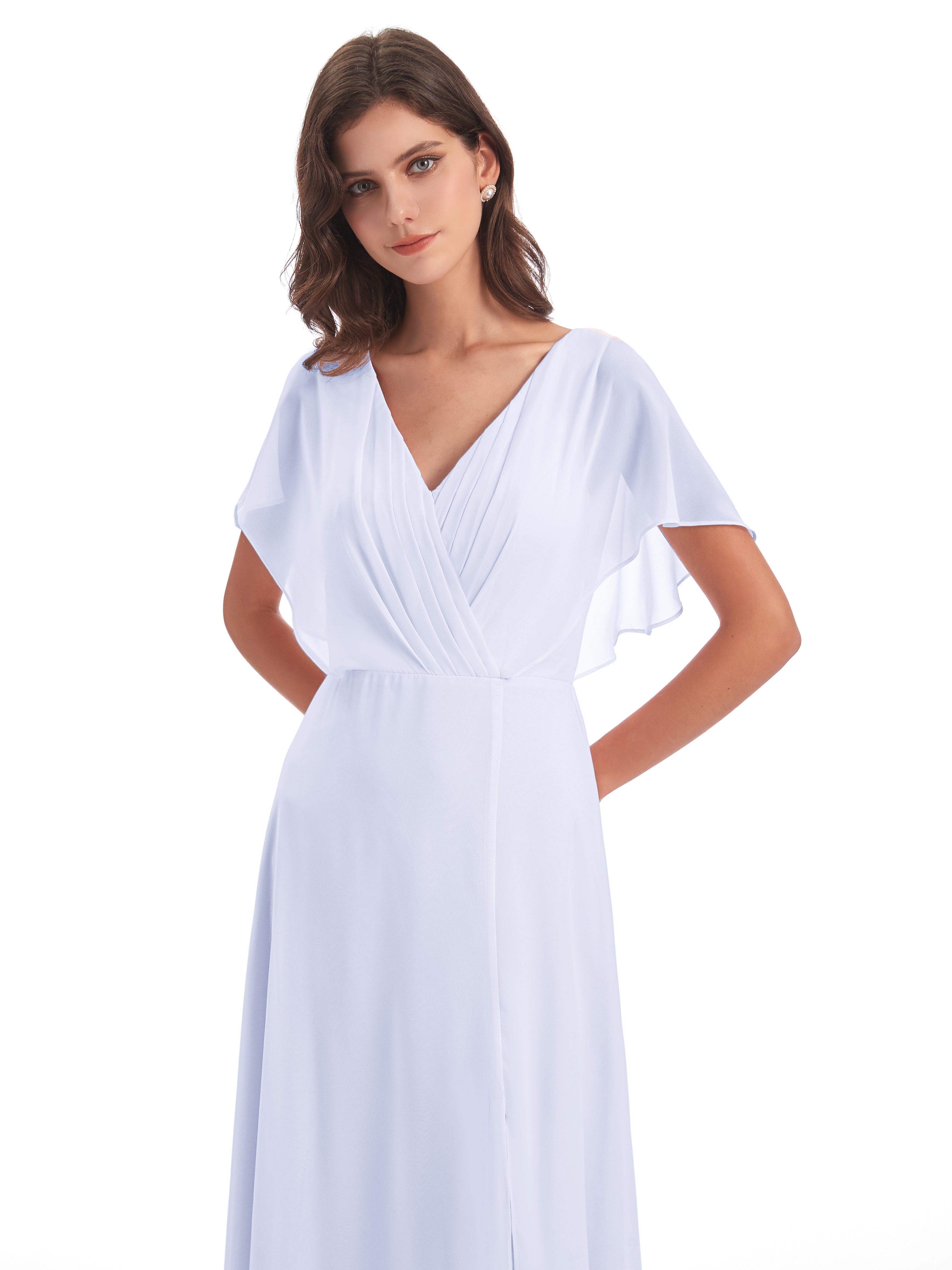 Robe Demoiselle D Honneur Couleur Lavande Dos Ouvert Fendue Devant Robes Demoiselle D'Honneur