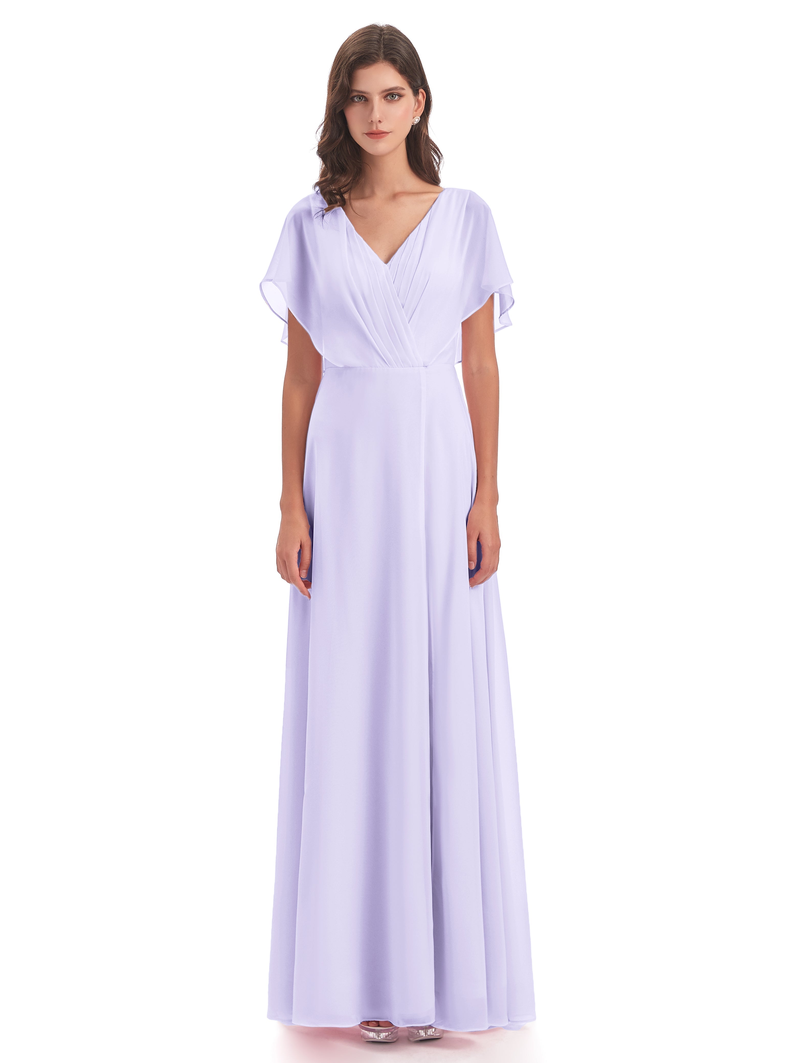 Robe De Demoiselle D Honneur Lilas Dos Ouvert Fendue Devant Robes Demoiselle D'Honneur