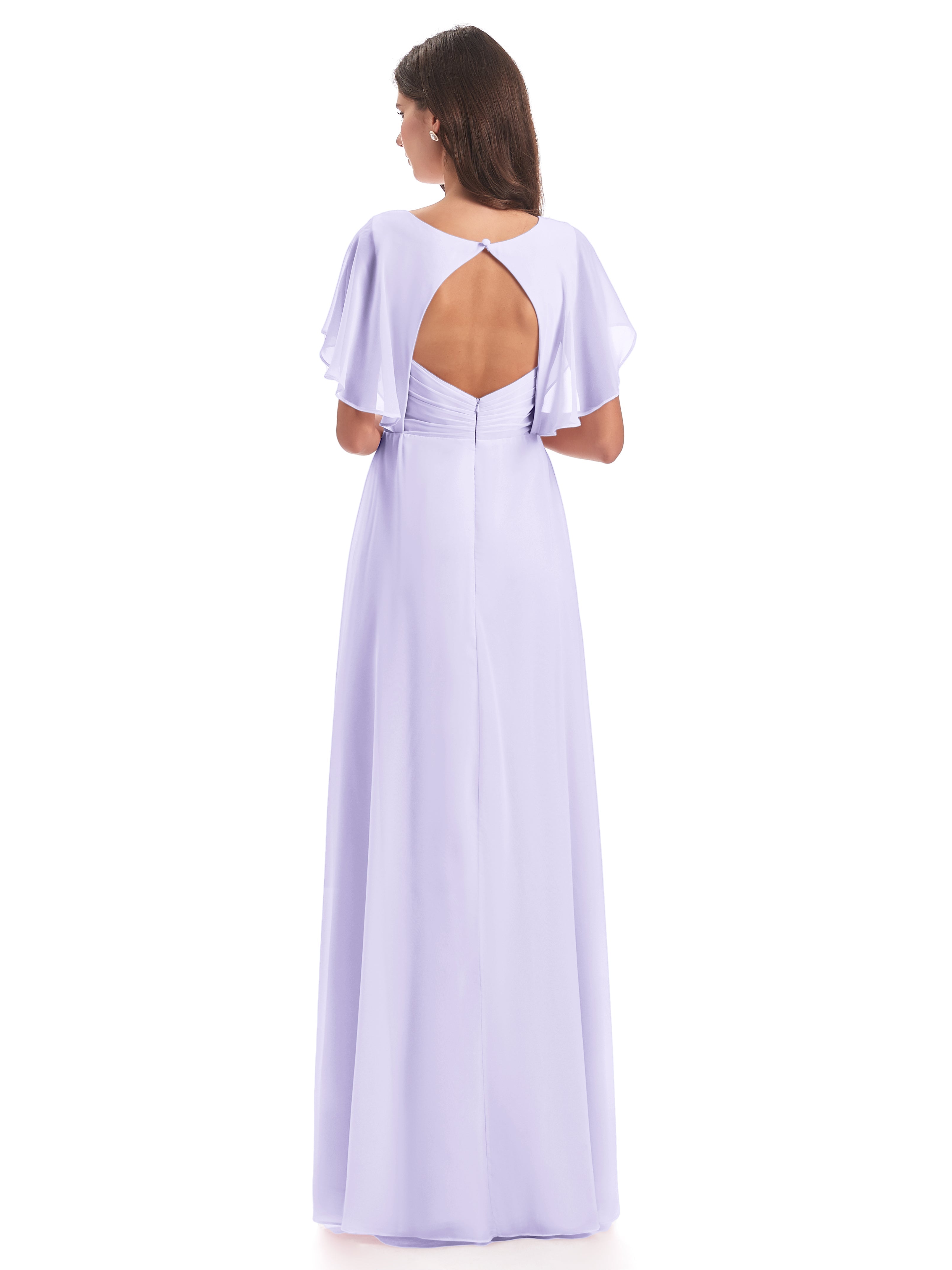 Robe De Demoiselle D Honneur Lilas Dos Ouvert Fendue Devant Robes Demoiselle D'Honneur