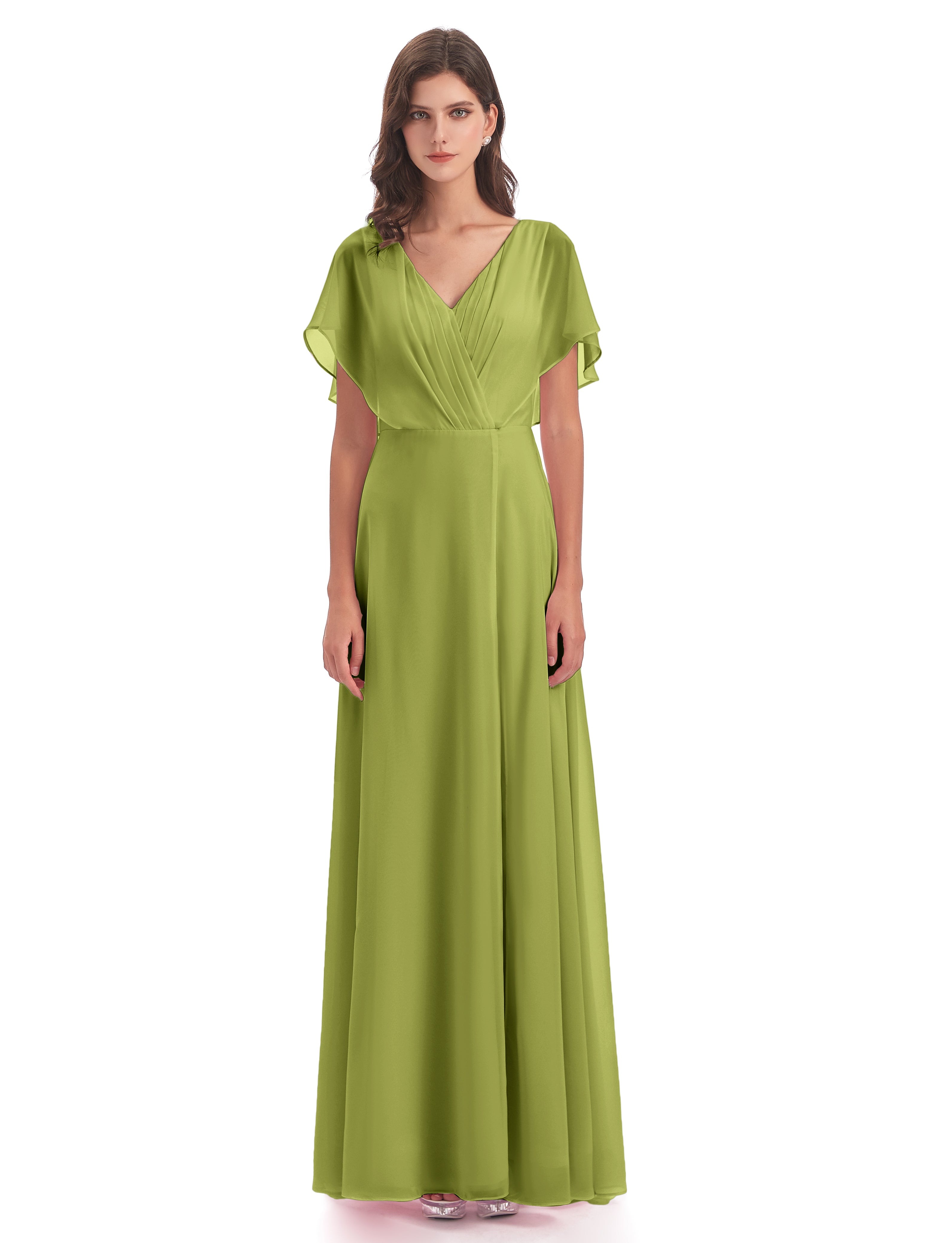 Robes De Demoiselle D'Honneur Trèfle Dos Ouvert Fendue Devant Robes Demoiselle D'Honneur