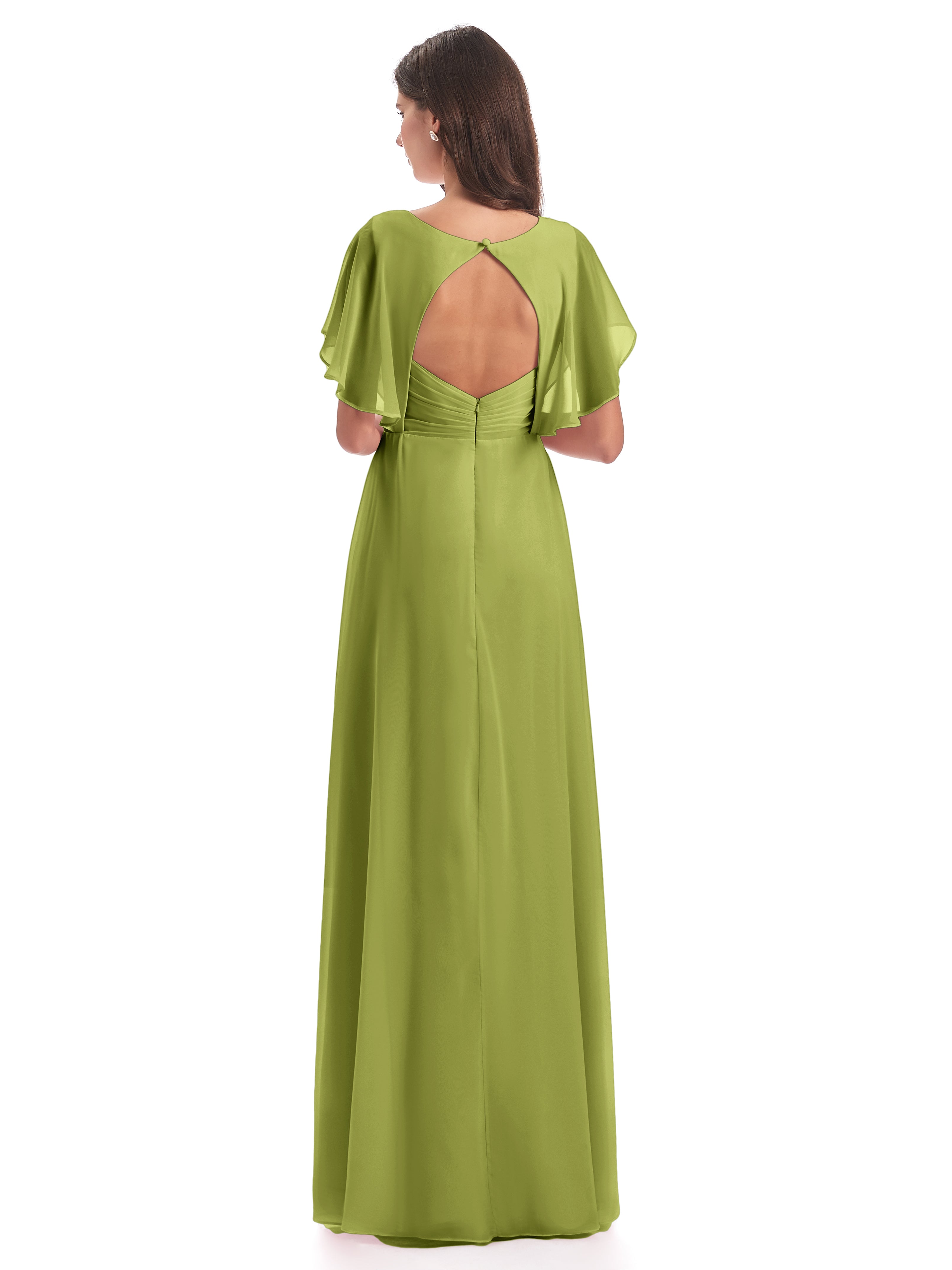 Robes De Demoiselle D'Honneur Trèfle Dos Ouvert Fendue Devant Robes Demoiselle D'Honneur