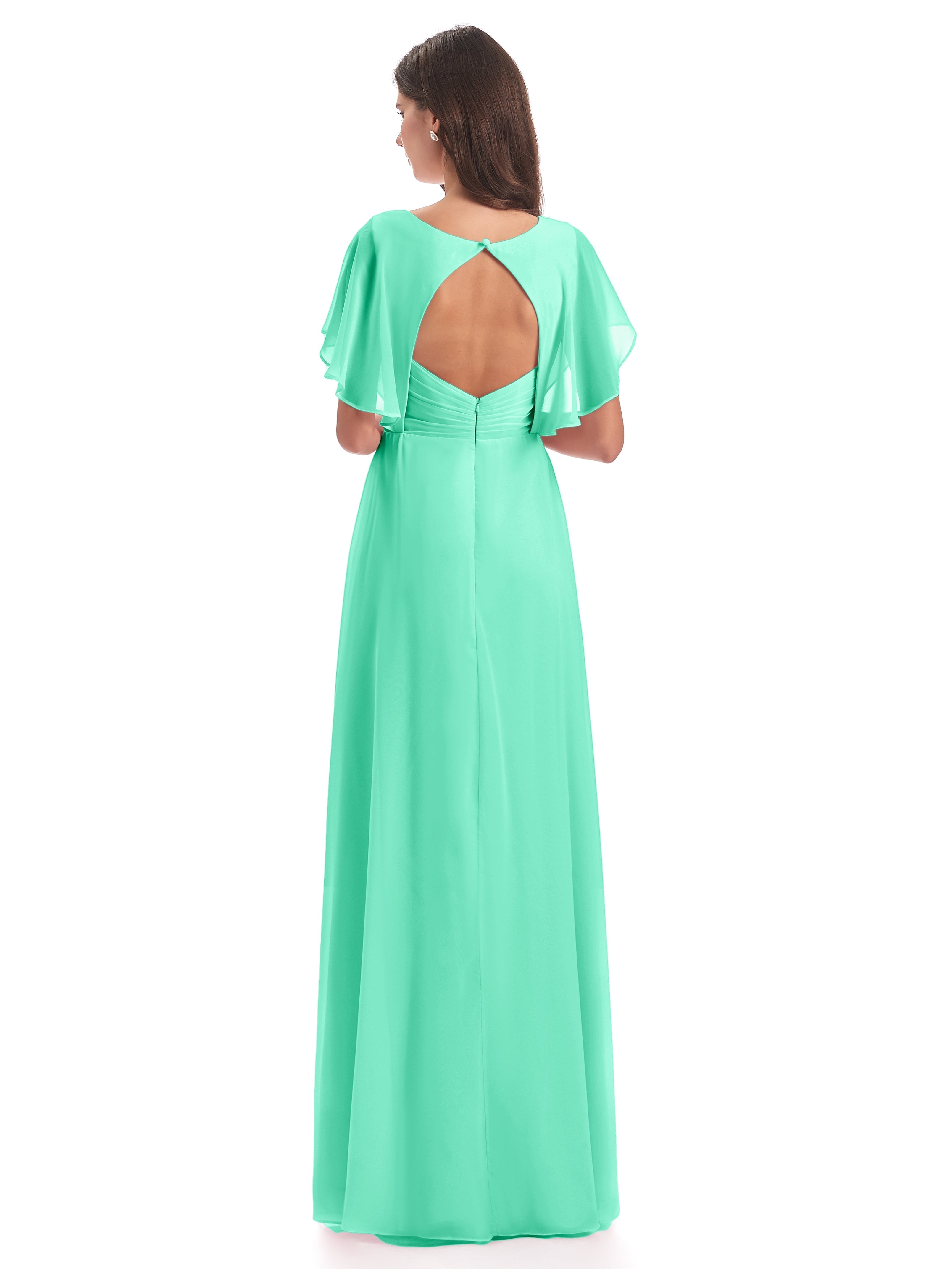 Robe Bleu Turquoise Demoiselle D Honneur Dos Ouvert Fendue Devant Robes Demoiselle D'Honneur