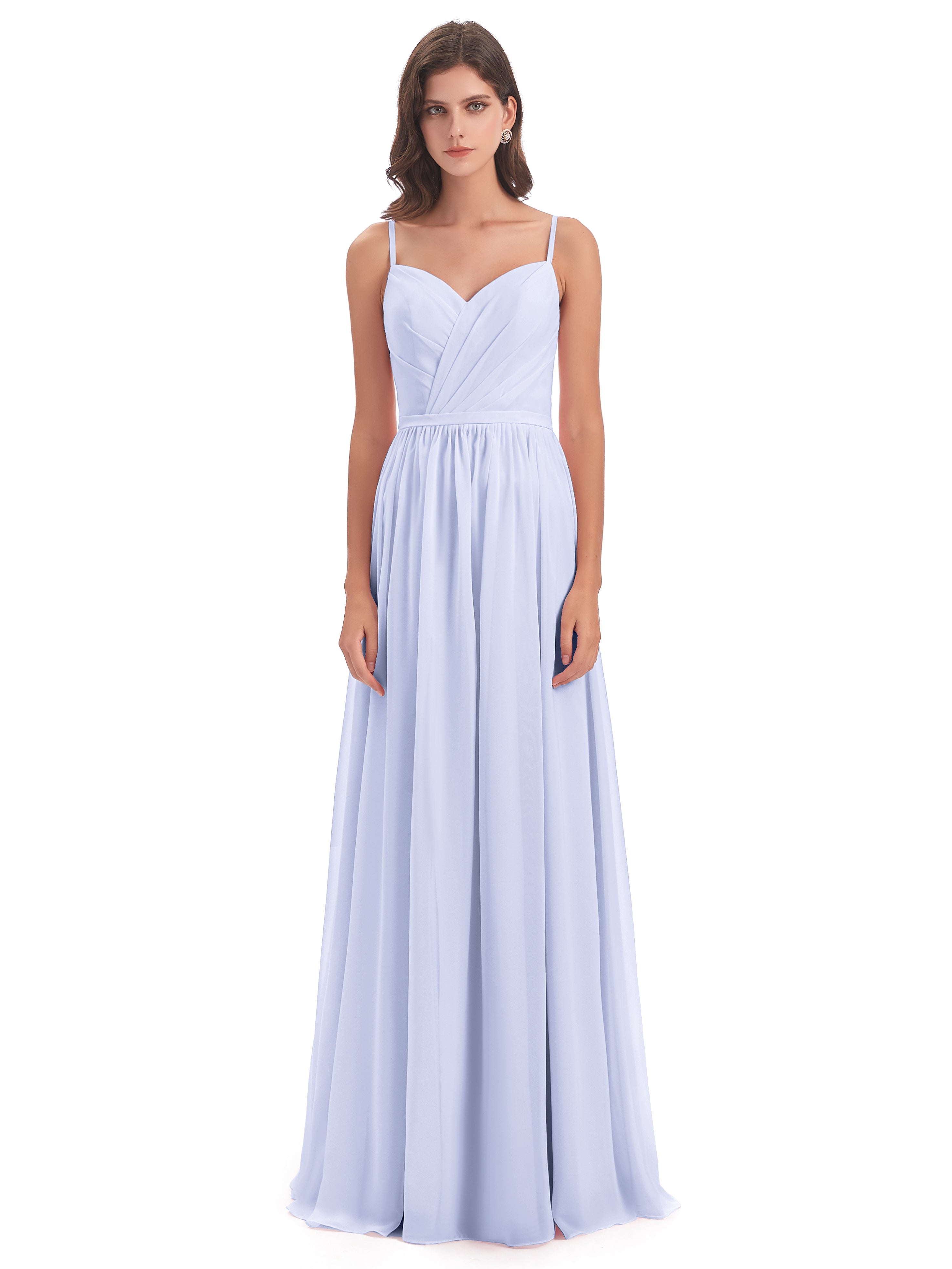 Robe Lavande Demoiselle D Honneur Dos Ouvert Fendue Mousseline Robes Demoiselle D'Honneur