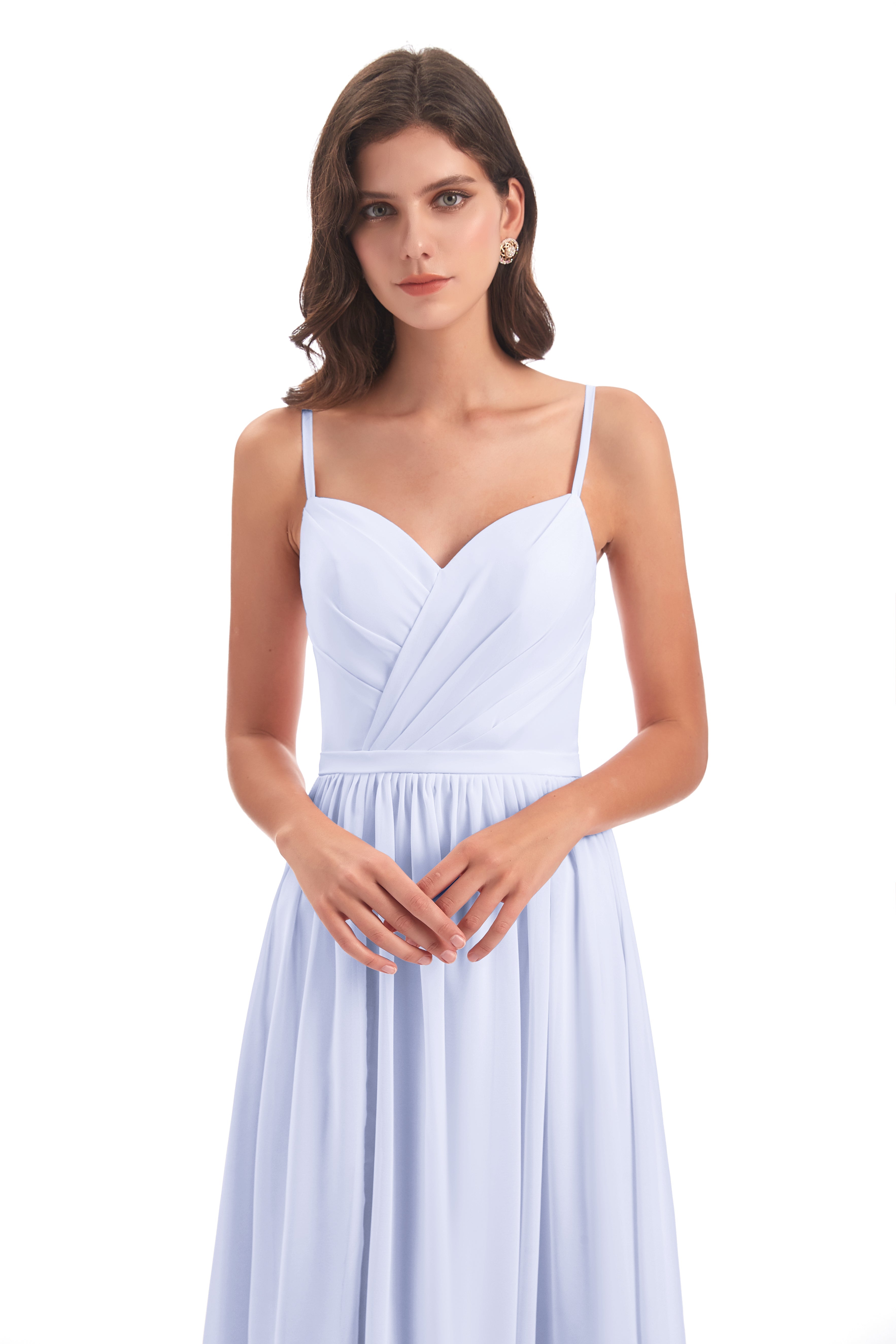Robe Lavande Demoiselle D Honneur Dos Ouvert Fendue Mousseline Robes Demoiselle D'Honneur
