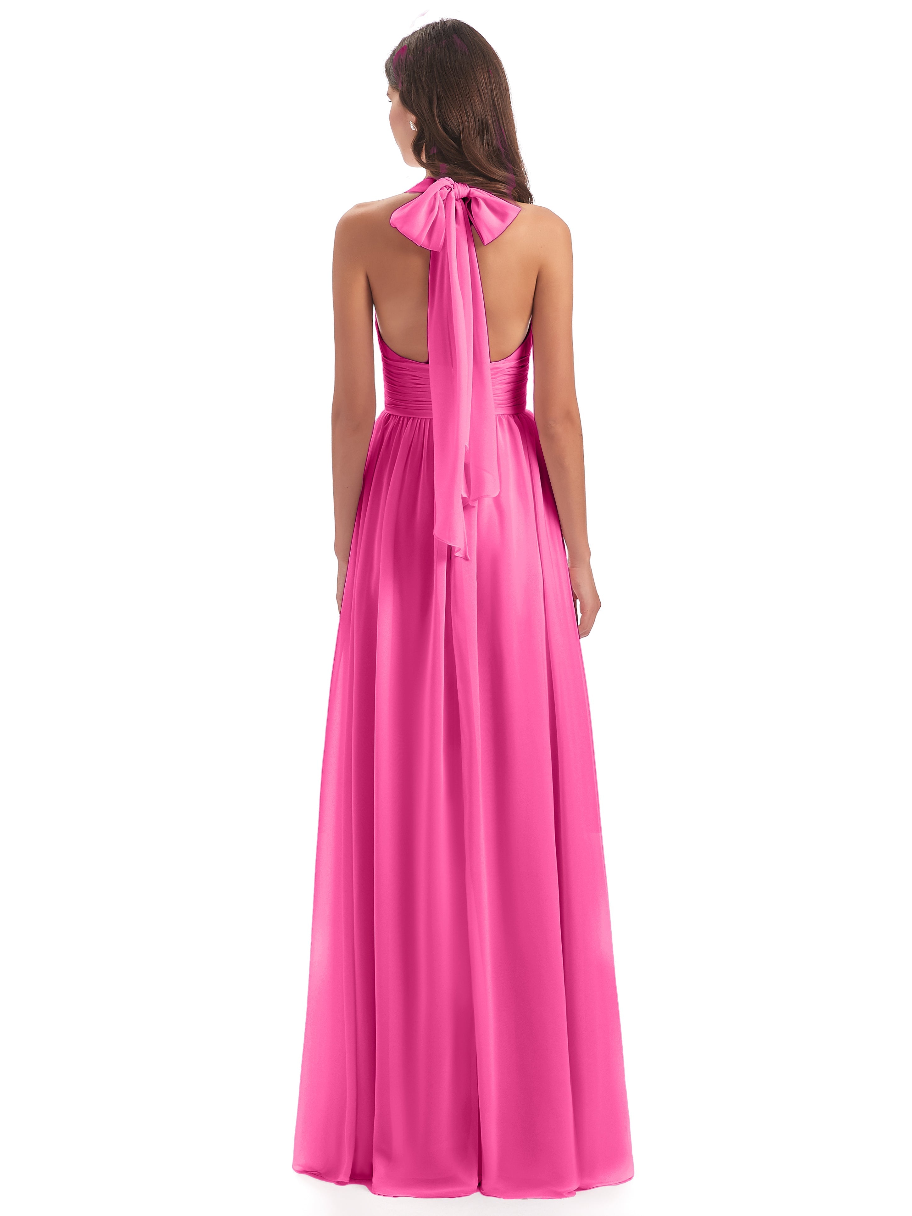 Robe Demoiselle D Honneur Azalée Nœud Papillon Fendue Devant Robes Demoiselle D'Honneur