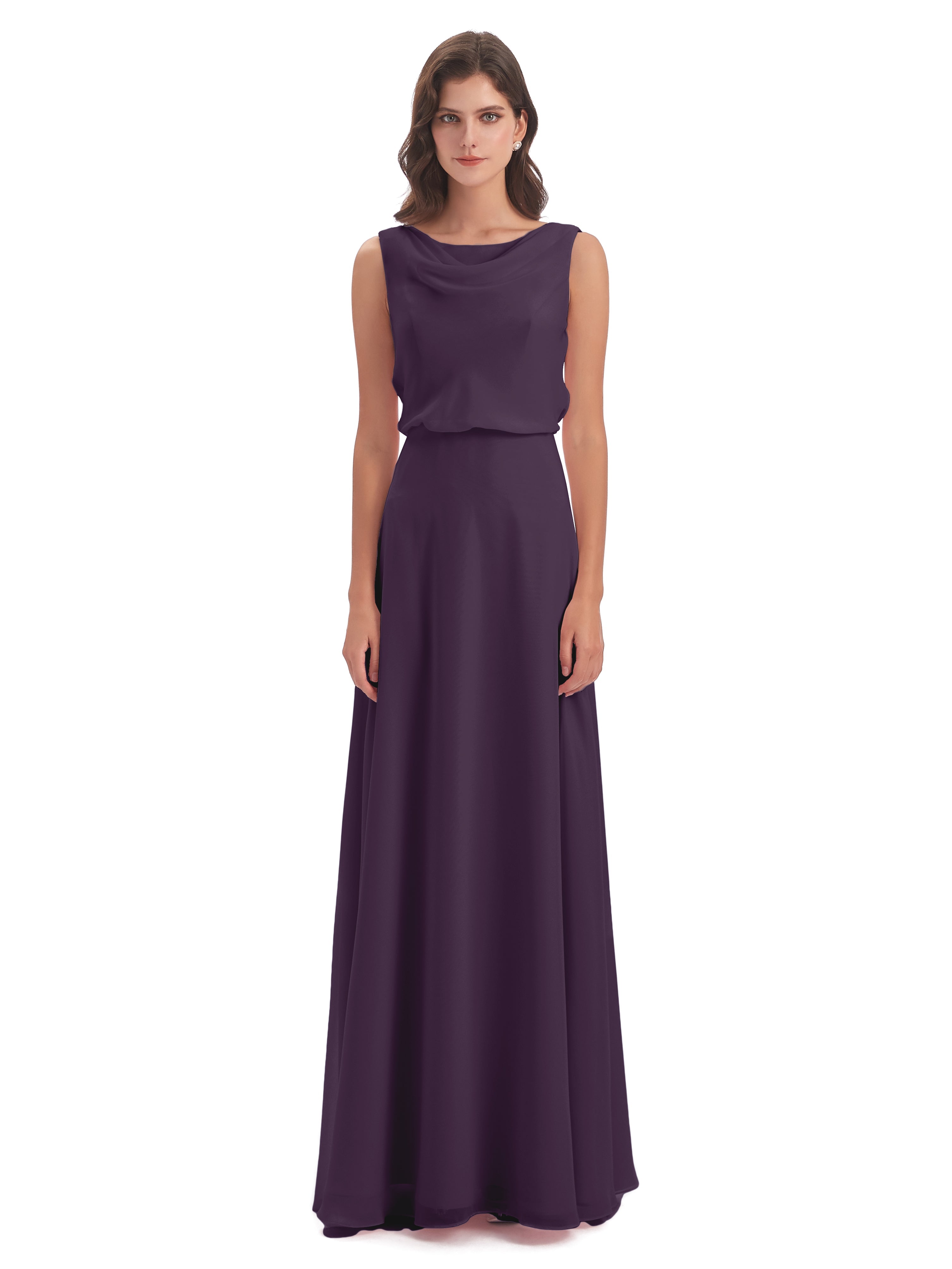 Robe Demoiselle D Honneur Plume Lilou Fourreau/Colonne Col Bénitier Robes Demoiselle D'Honneur