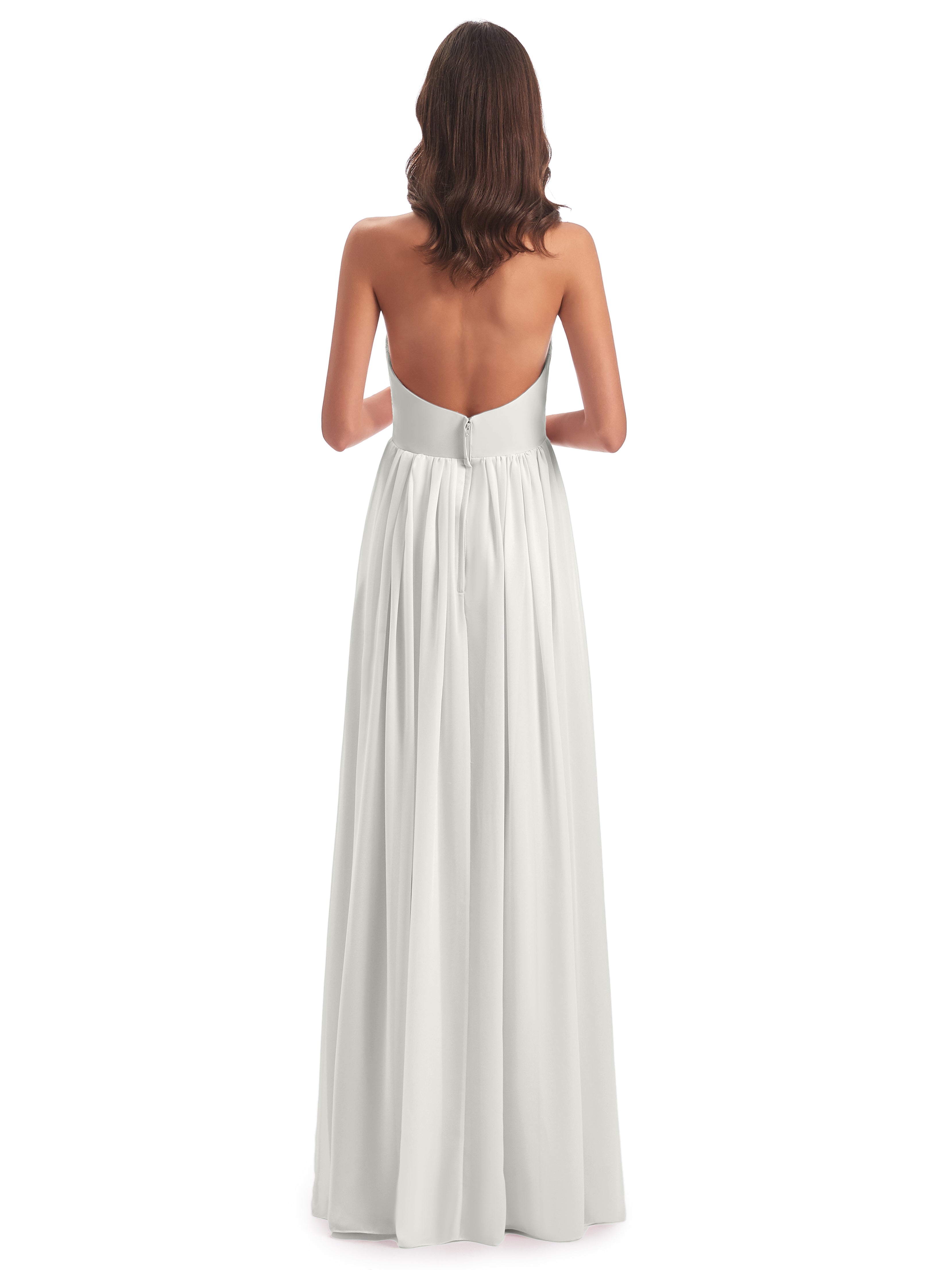Robe De Demoiselle D Honneur Ivoire Camila Licou Dos Nu Plis Robes Demoiselle D'Honneur