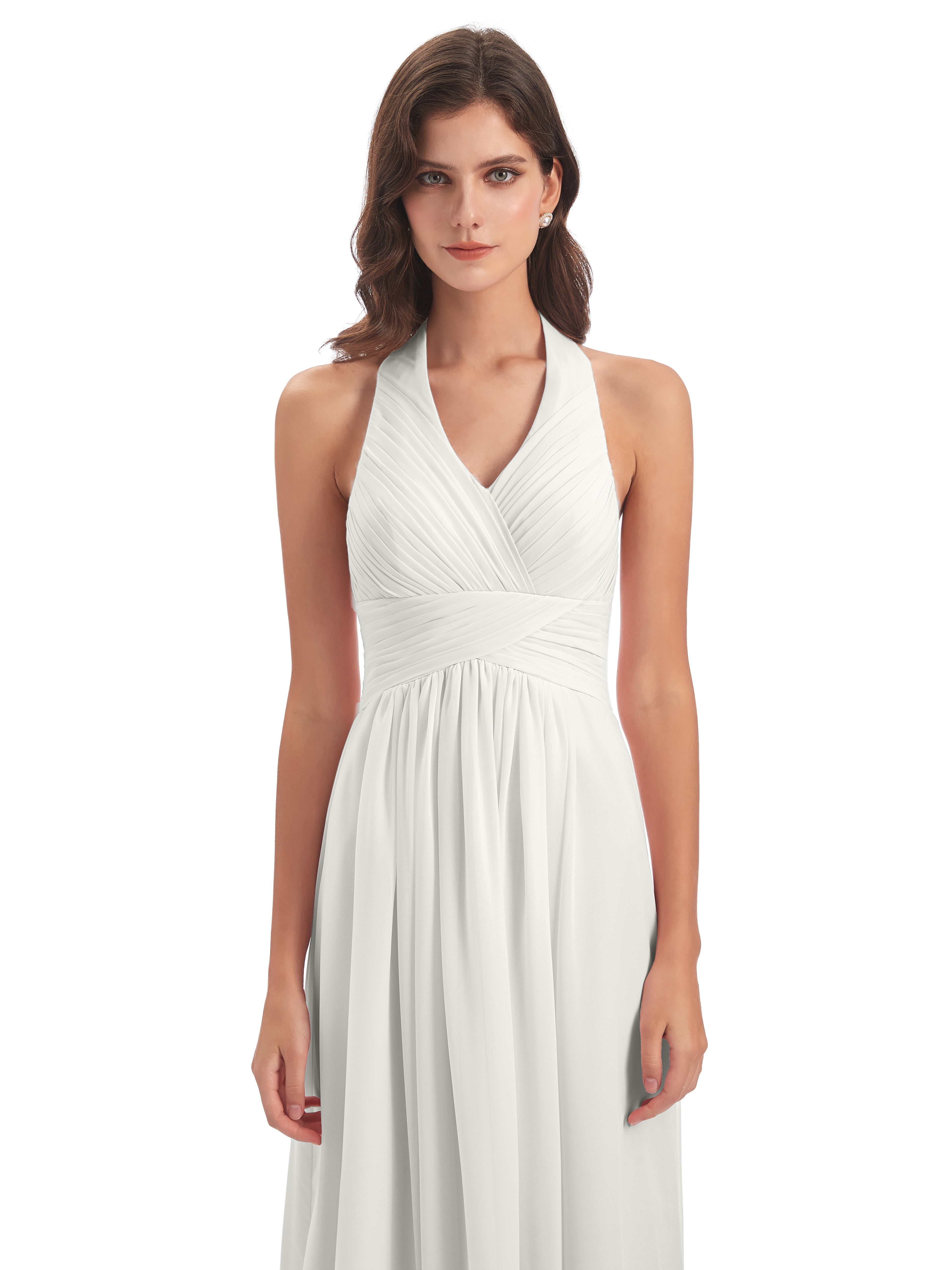 Robe De Demoiselle D Honneur Ivoire Camila Licou Dos Nu Plis Robes Demoiselle D'Honneur