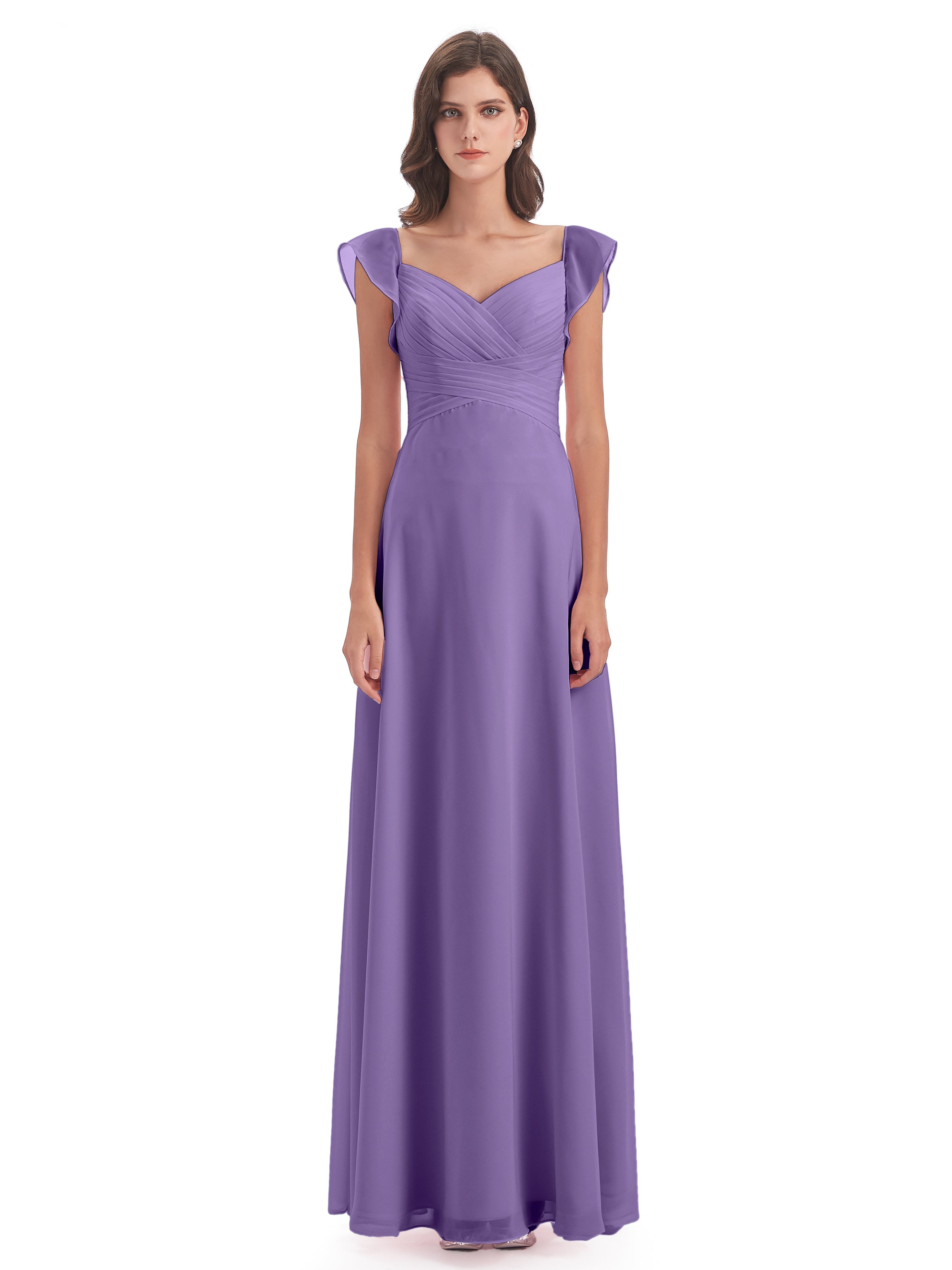 Robes De Demoiselle D'Honneur Tahiti Fourreau/Colonne Col V Longue Robes Demoiselle D'Honneur