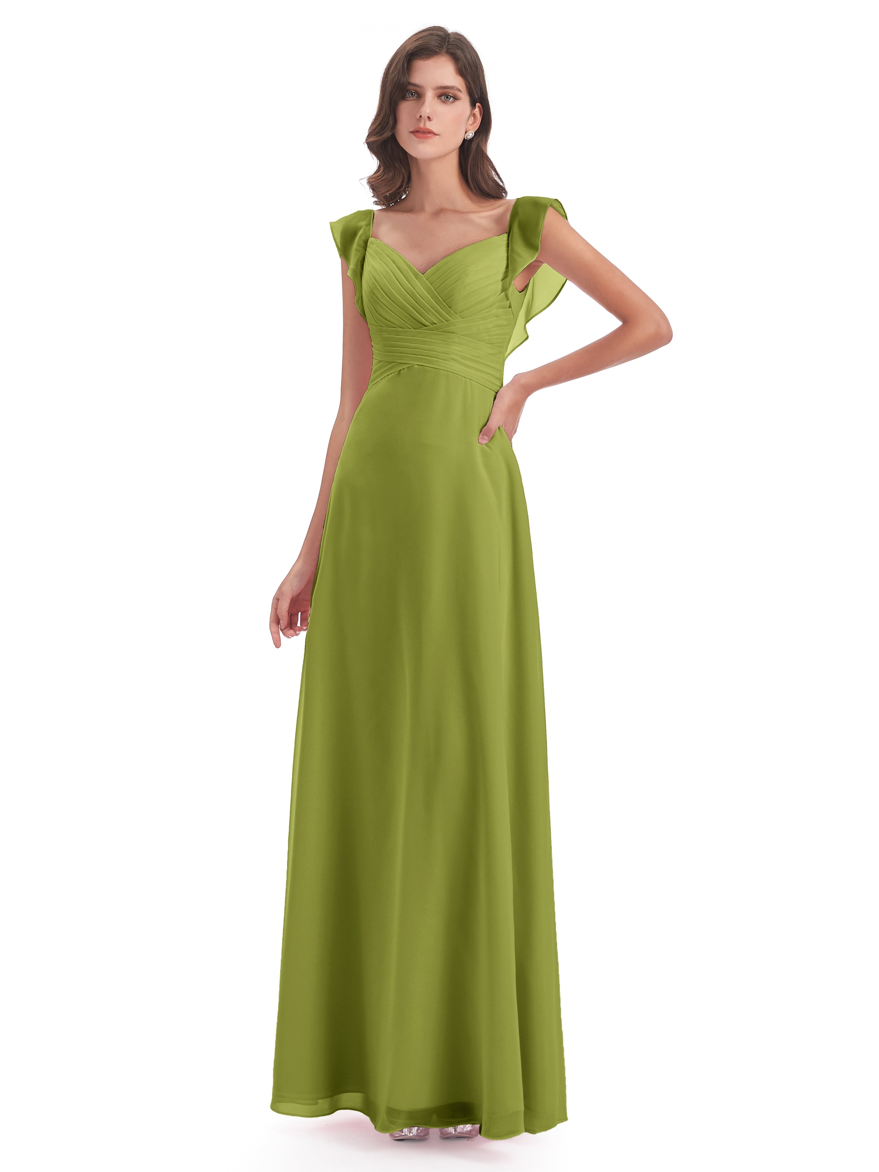 Robes De Demoiselle D'Honneur Trèfle Fourreau/Colonne Col V Longue Robes Demoiselle D'Honneur