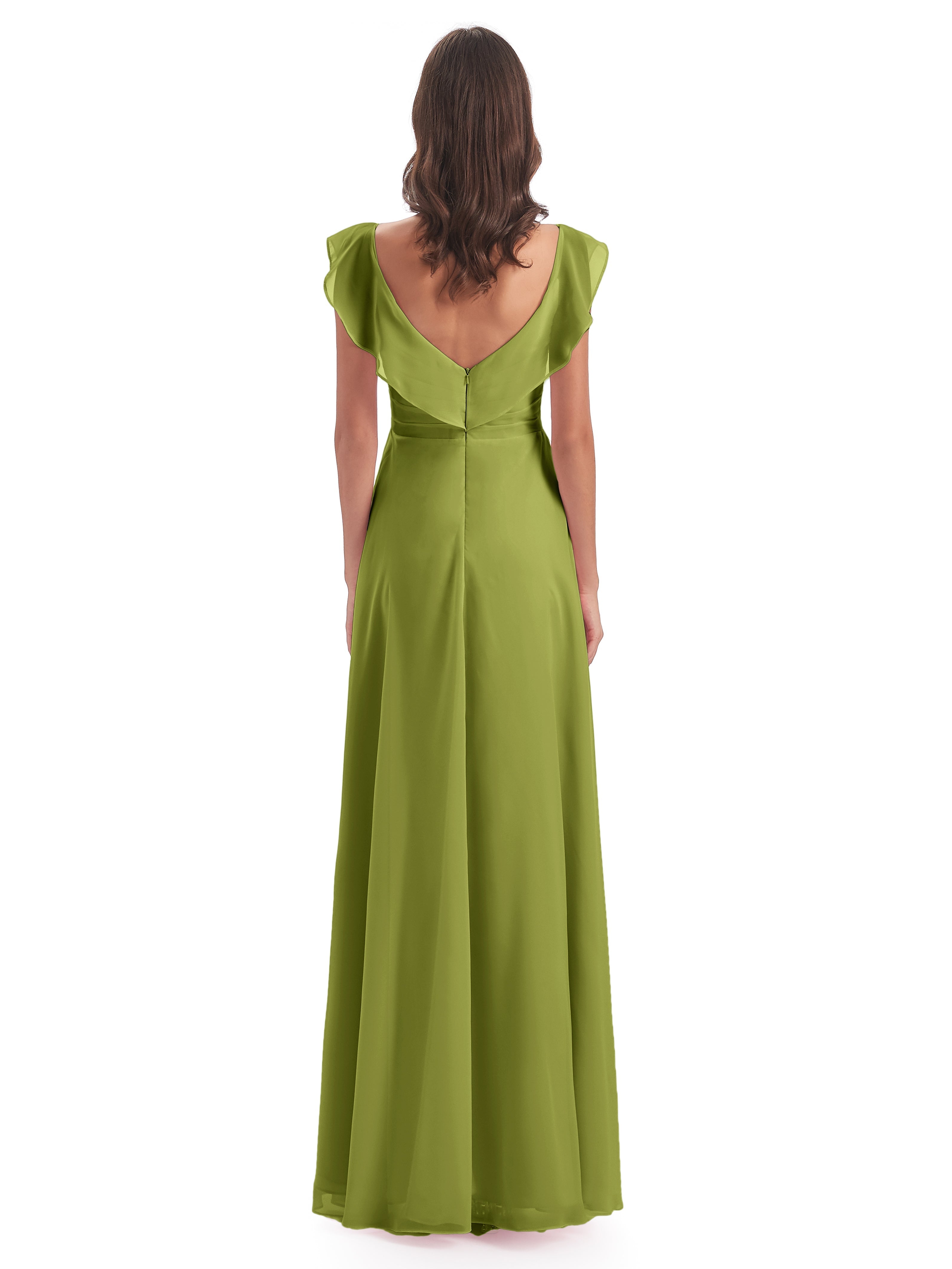 Robes De Demoiselle D'Honneur Trèfle Fourreau/Colonne Col V Longue Robes Demoiselle D'Honneur