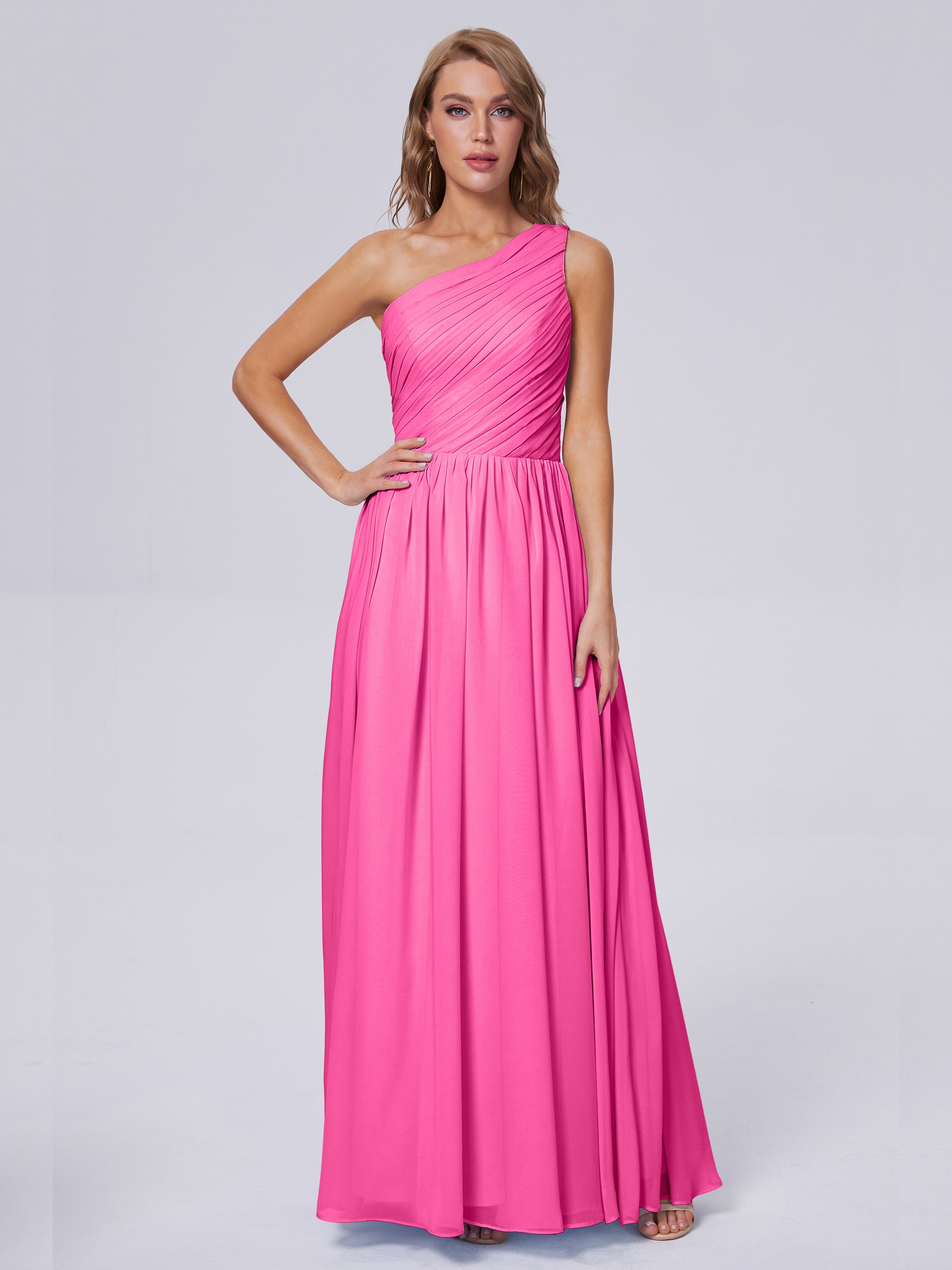 Robe Demoiselle D Honneur Azalée Seule-Épaule Mousseline Robes Demoiselle D'Honneur