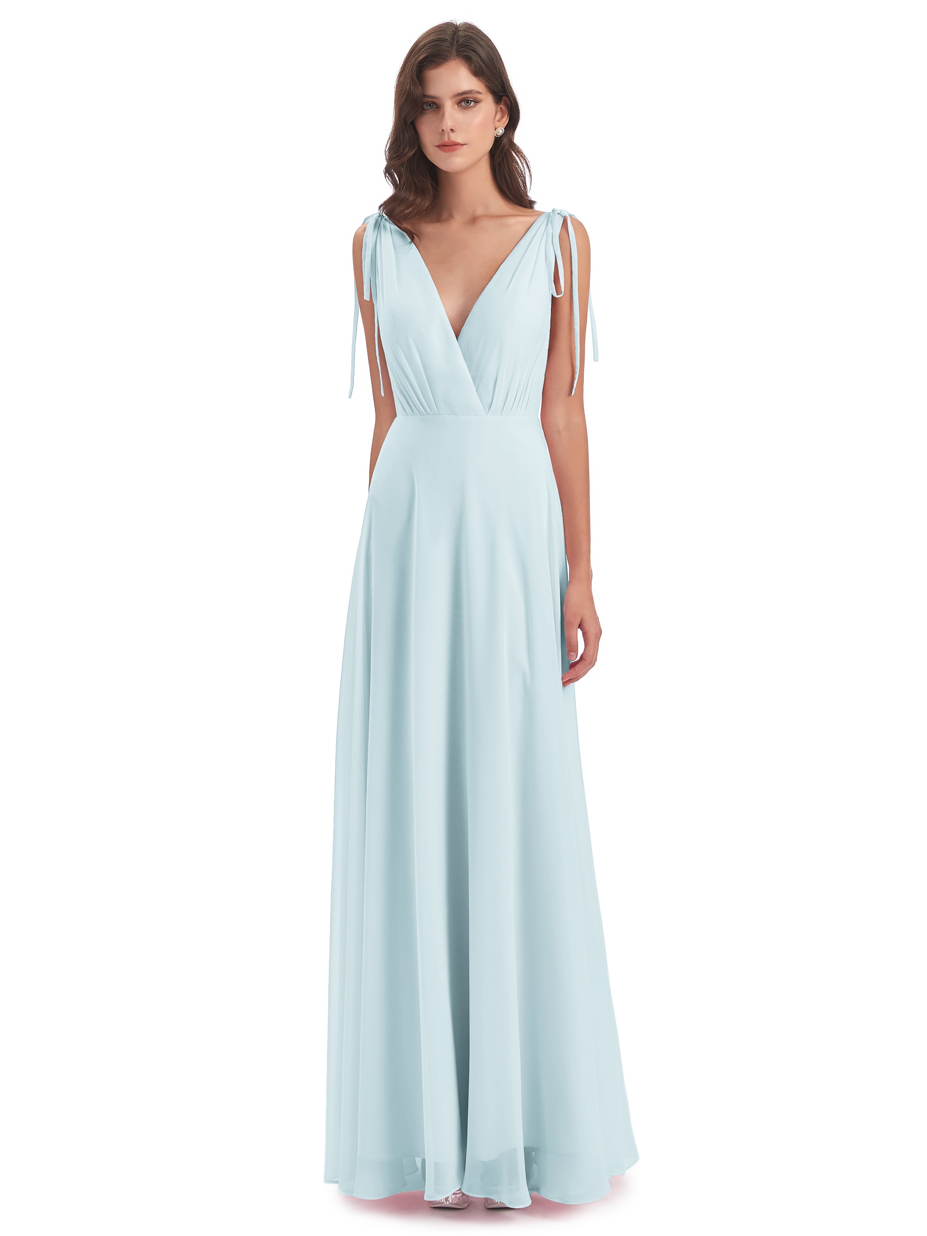 Robe De Demoiselle D'Honneur Brume Dos Nu Col V Robes Demoiselle D'Honneur