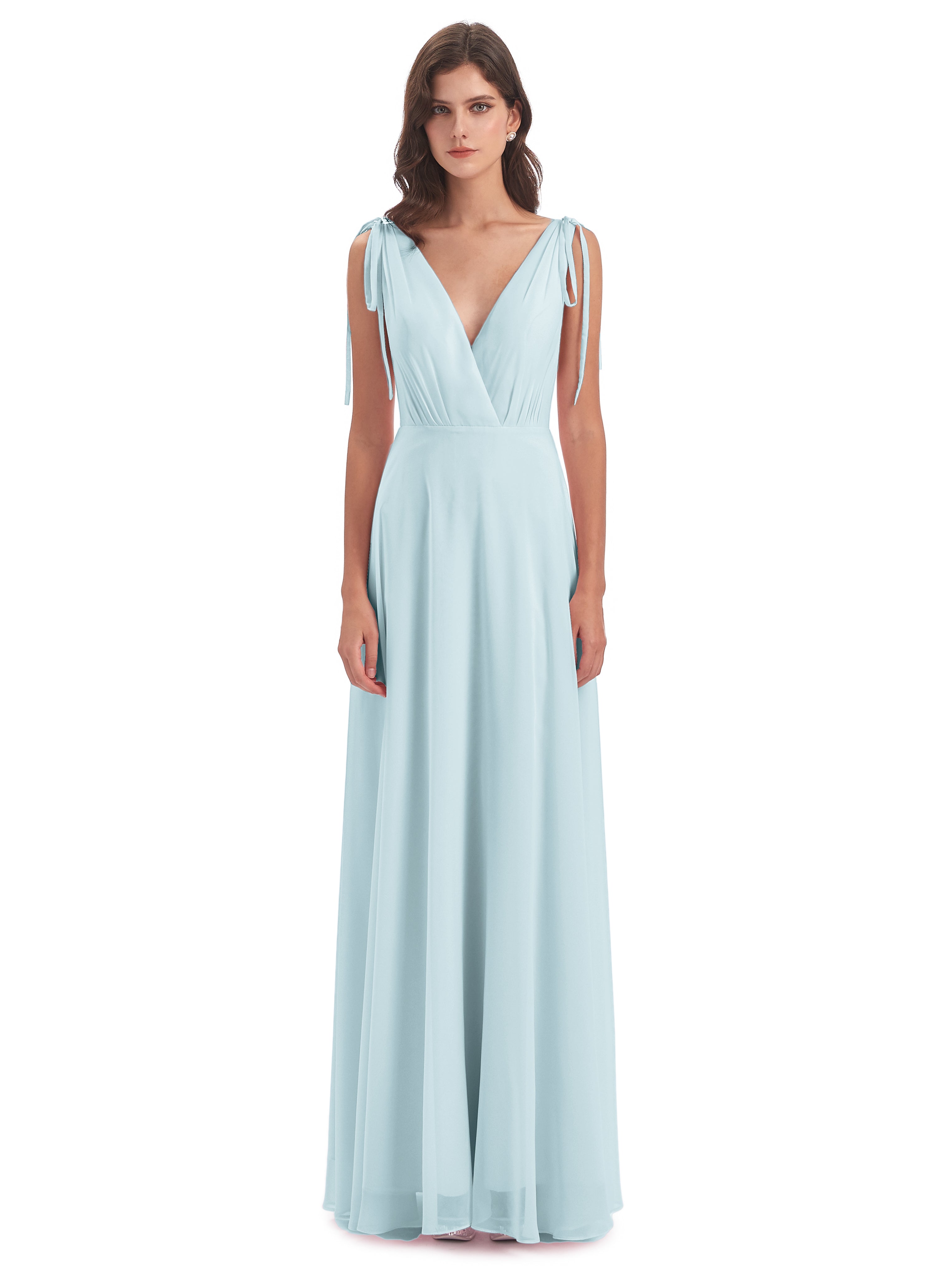 Robe De Demoiselle D'Honneur Brume Dos Nu Col V Robes Demoiselle D'Honneur