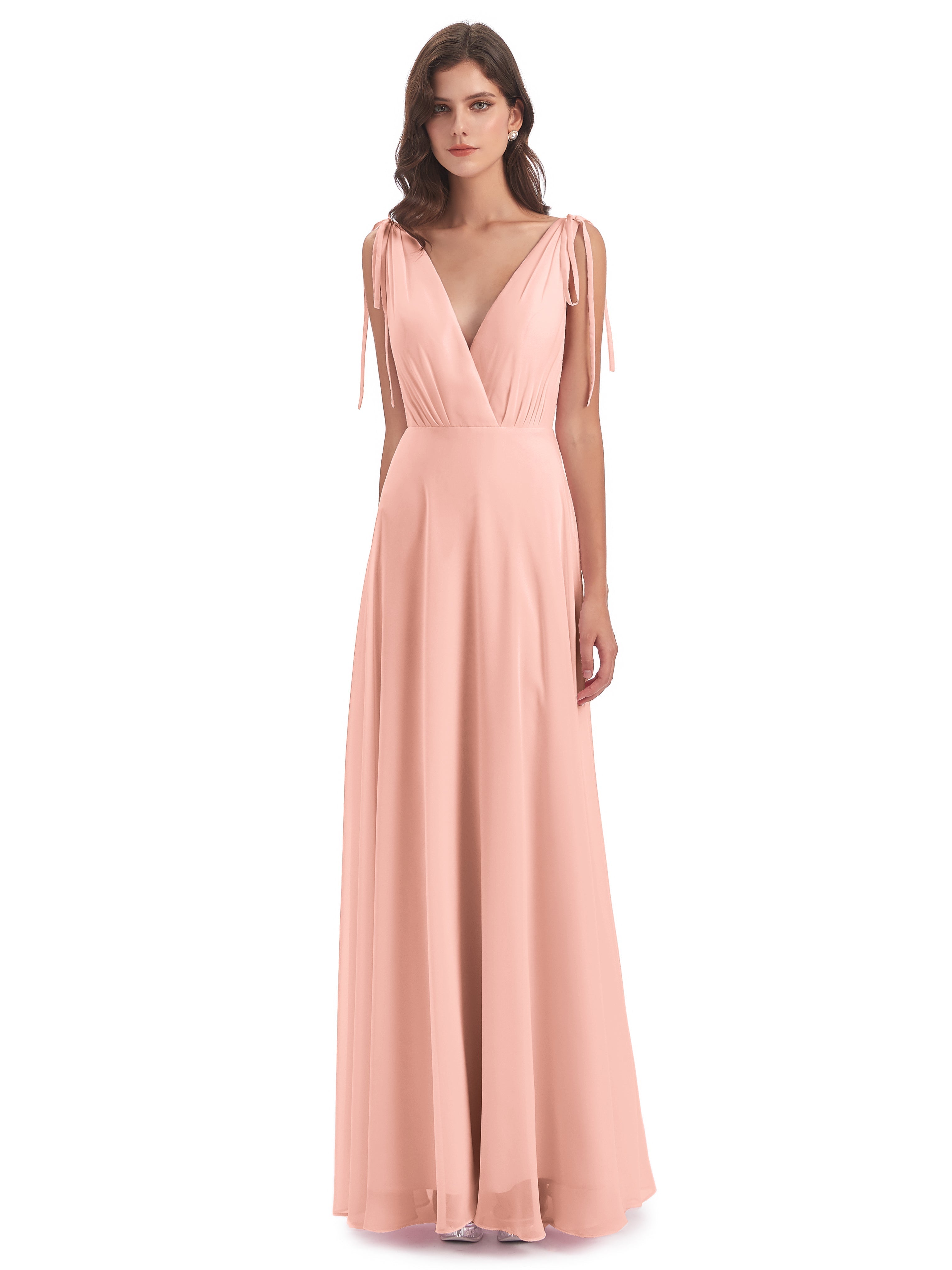 Demoiselle D Honneur Robe Corail Dos Nu Col V Robes Demoiselle D'Honneur