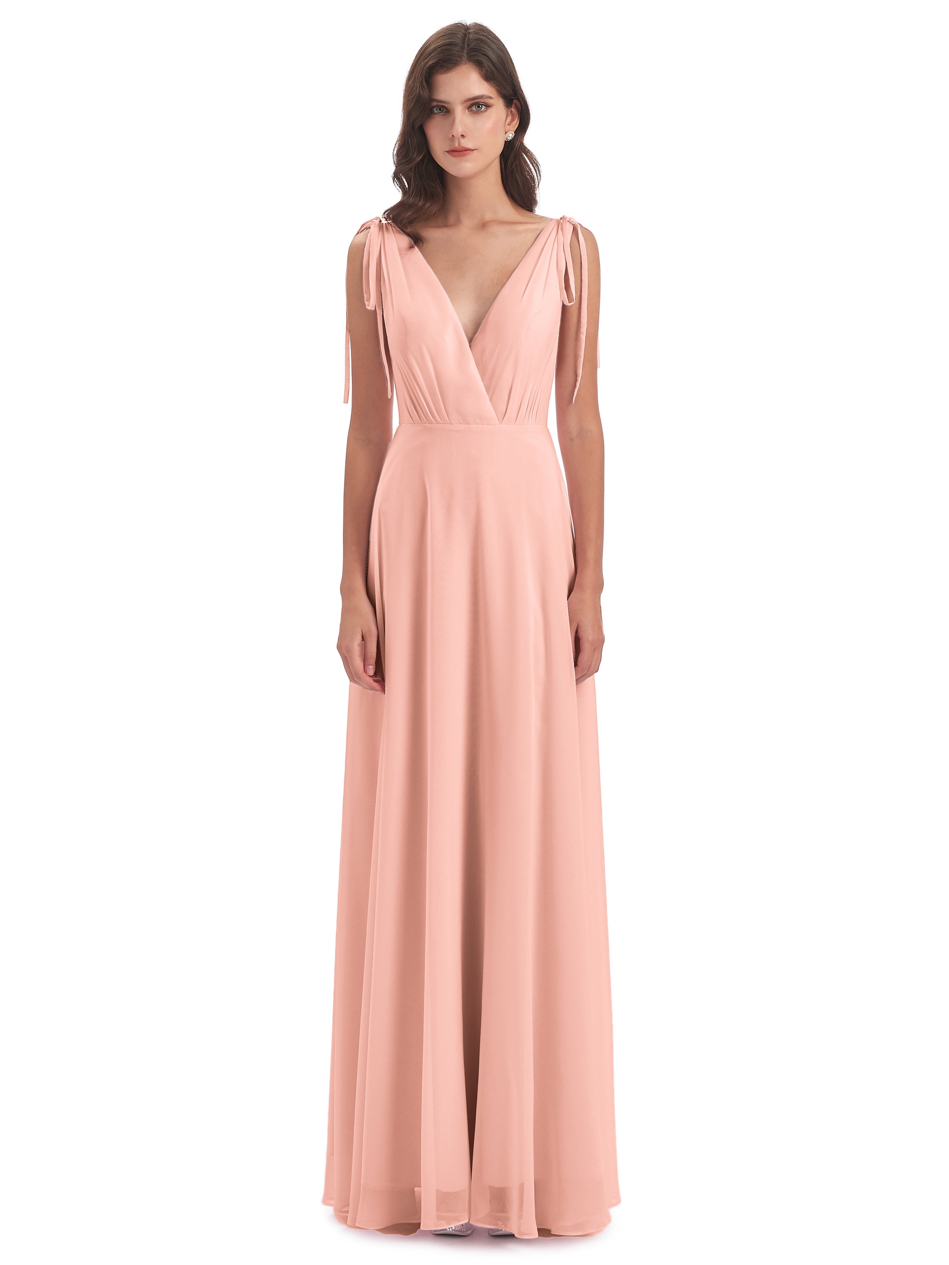 Demoiselle D Honneur Robe Corail Dos Nu Col V Robes Demoiselle D'Honneur