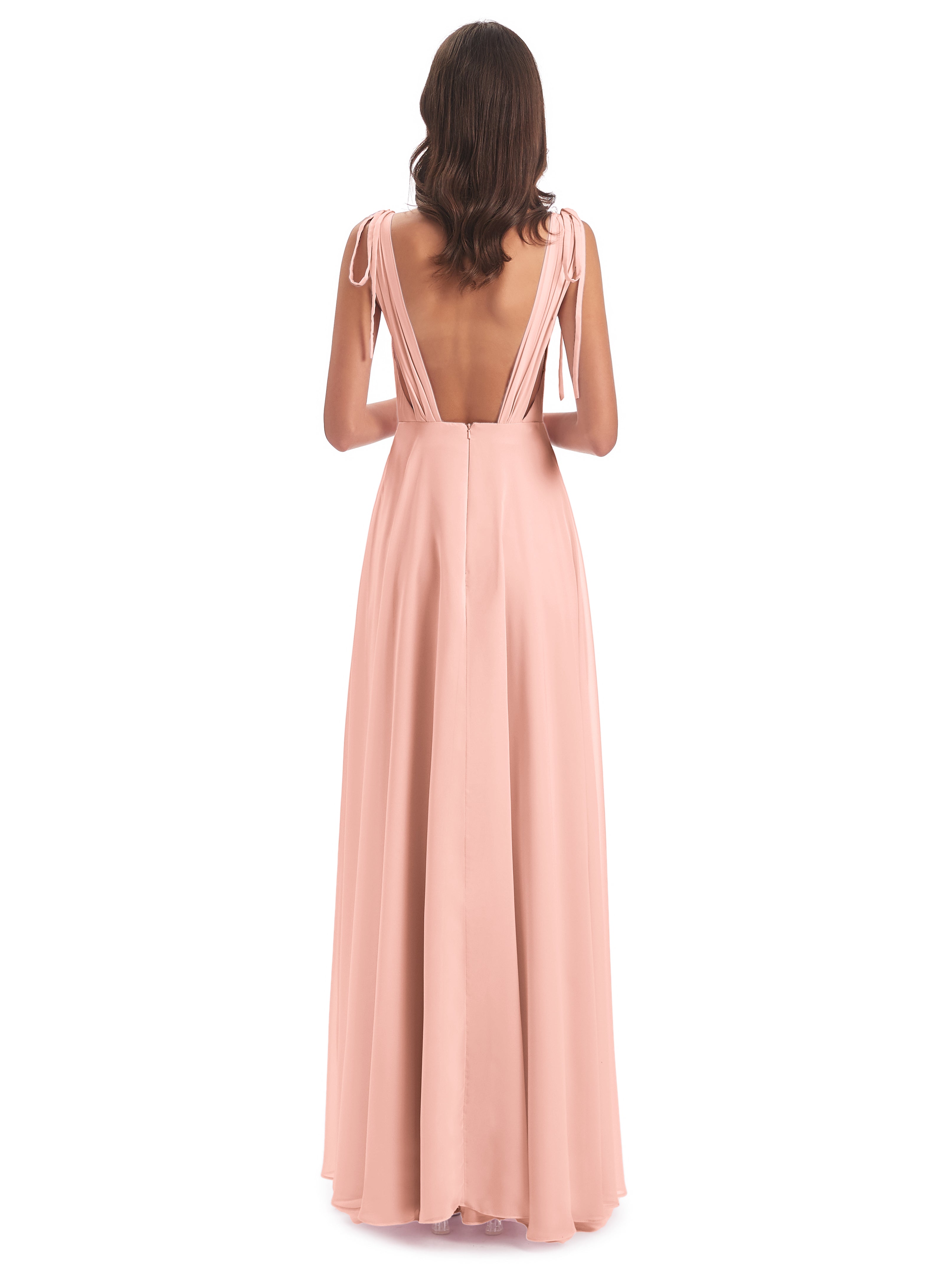 Demoiselle D Honneur Robe Corail Dos Nu Col V Robes Demoiselle D'Honneur