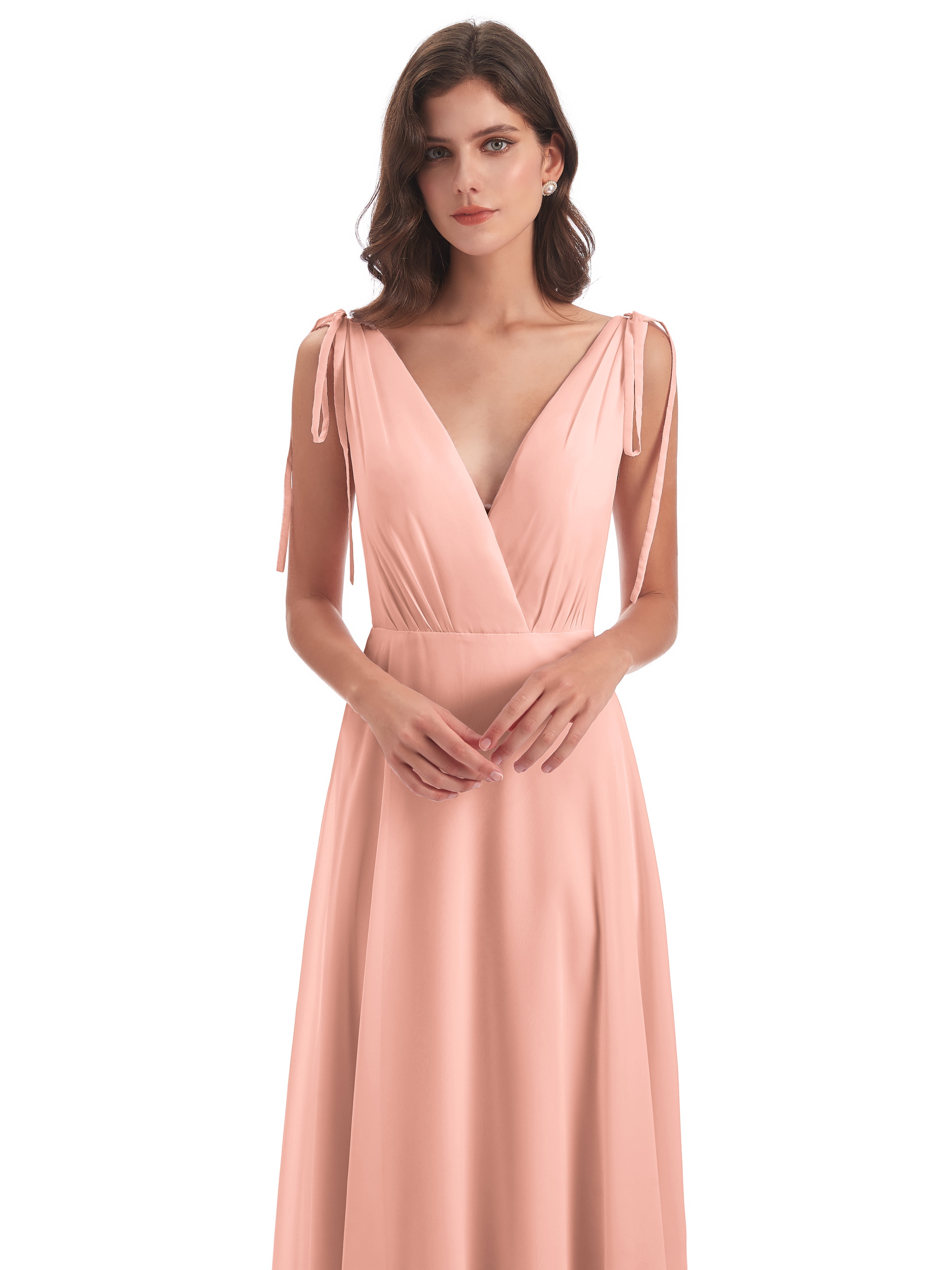 Demoiselle D Honneur Robe Corail Dos Nu Col V Robes Demoiselle D'Honneur