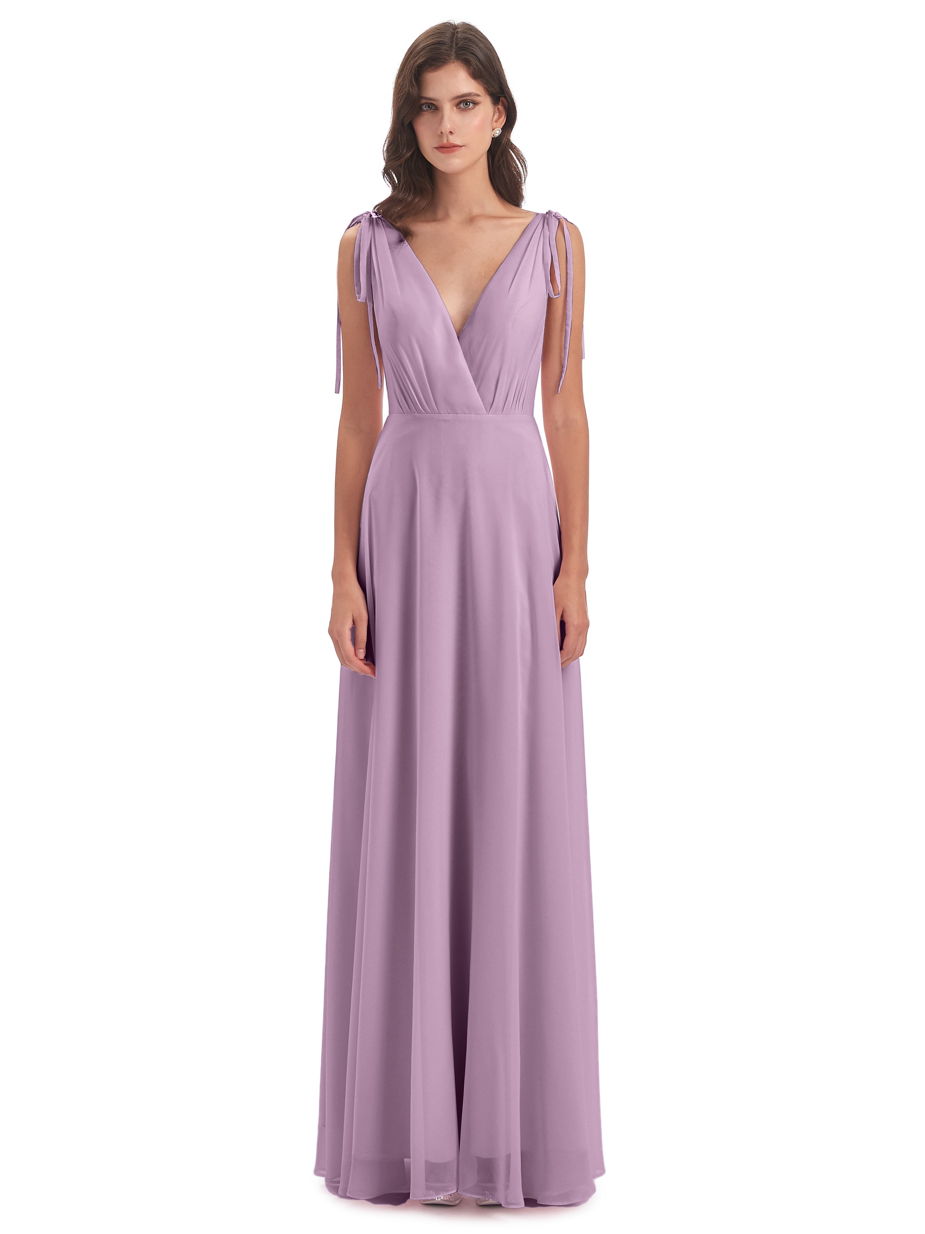 Robes De Demoiselle D'Honneur Glycine Dos Nu Col V Robes Demoiselle D'Honneur