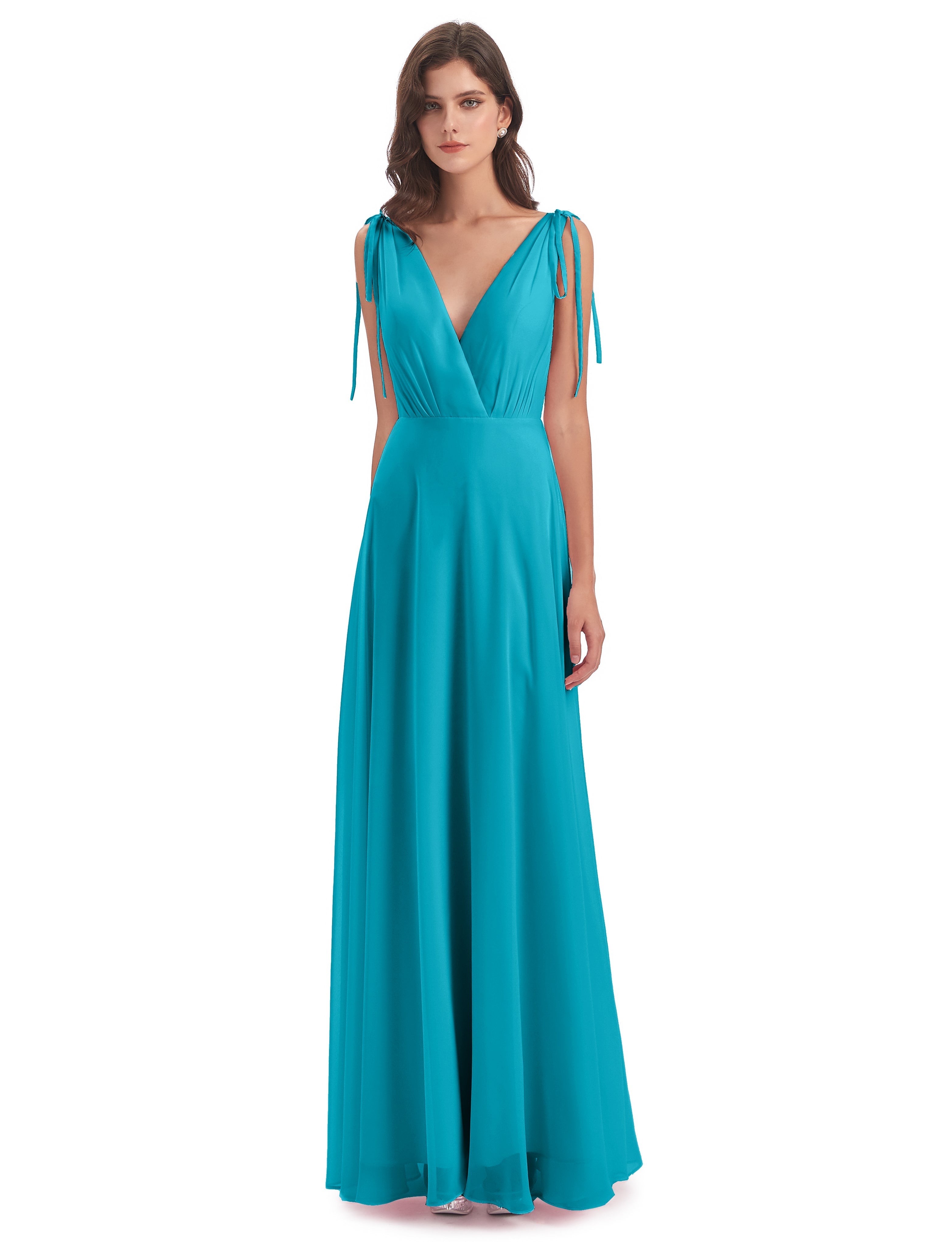Robes De Demoiselle D'Honneur Vert Jade Dos Nu Col V Robes Demoiselle D'Honneur