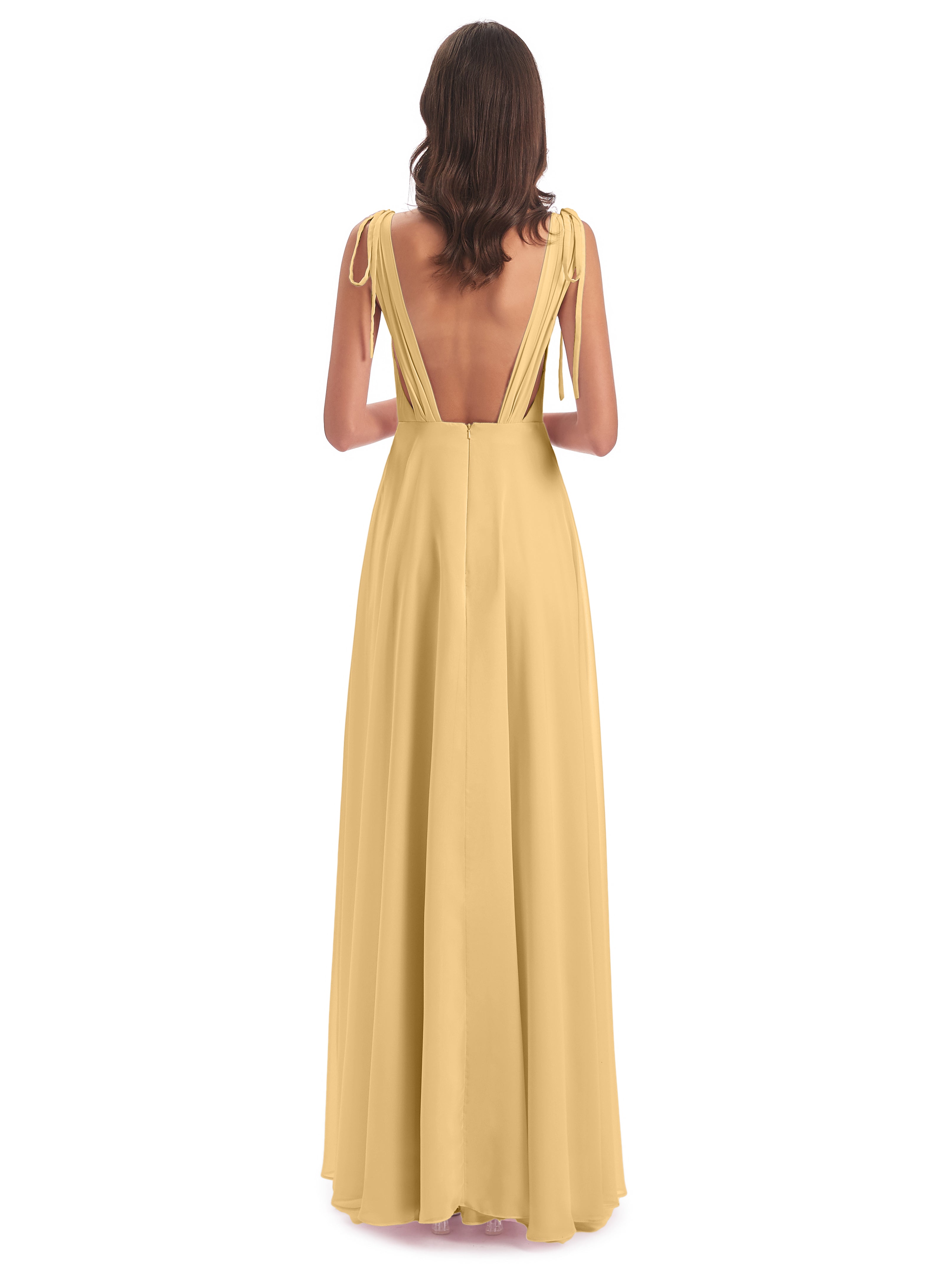 Robe Demoiselle D Honneur Doree Dos Nu Col V Robes Demoiselle D'Honneur