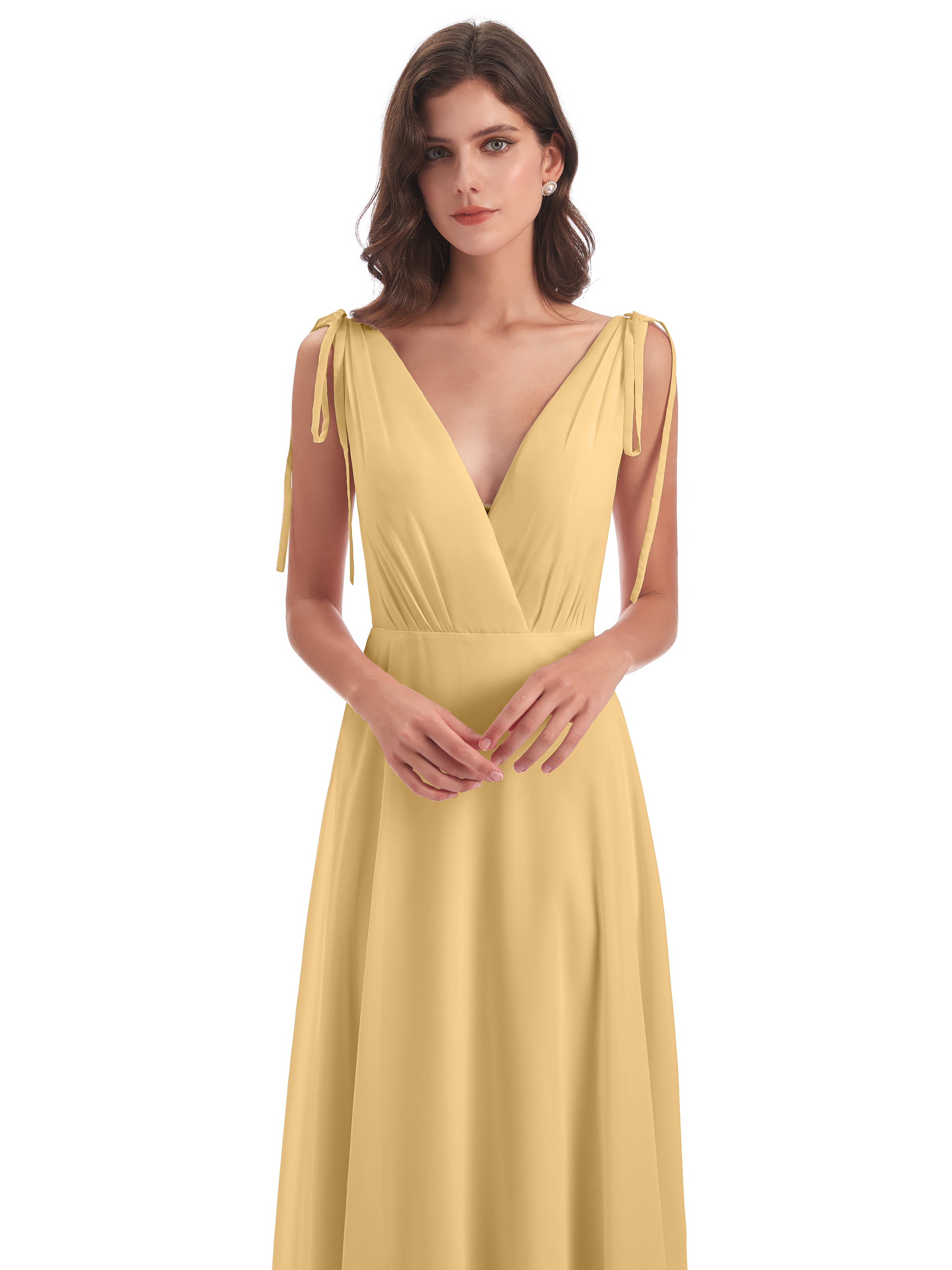 Robe Demoiselle D Honneur Doree Dos Nu Col V Robes Demoiselle D'Honneur
