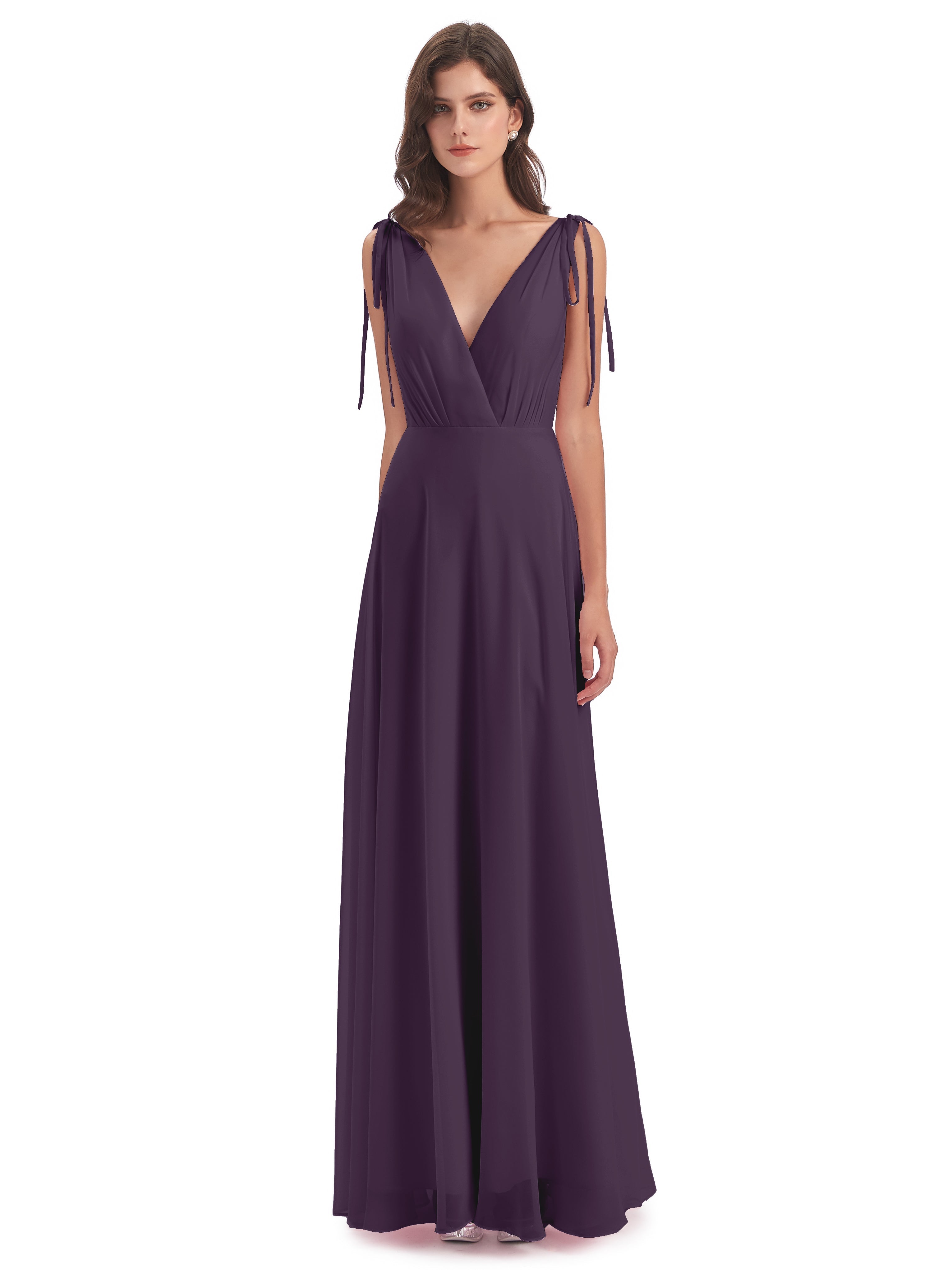 Robe De Demoiselle D'Honneur En Plum Dos Nu Col V Robes Demoiselle D'Honneur