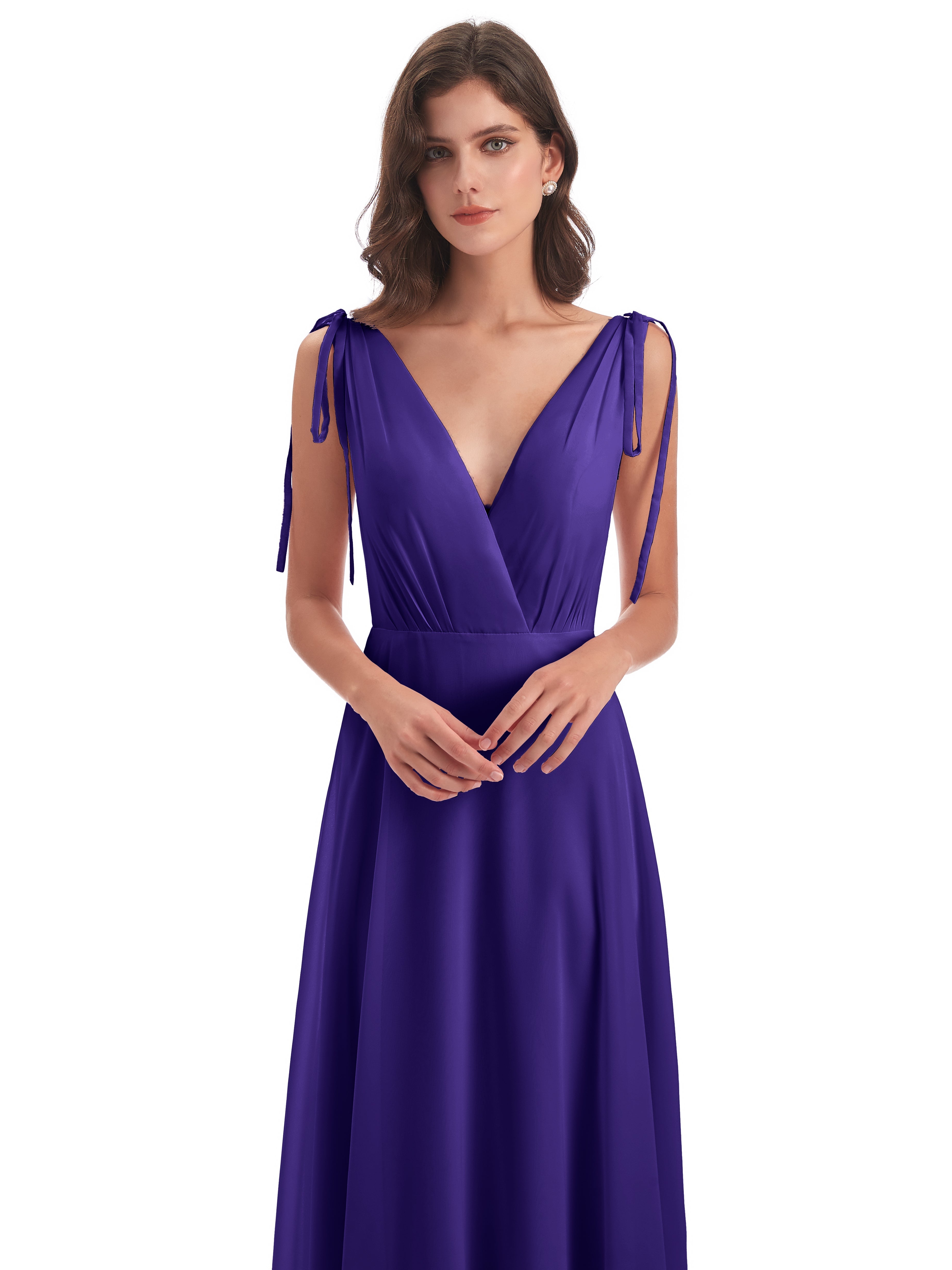 Robes De Demoiselle D'Honneur En Régence Dos Nu Col V Robes Demoiselle D'Honneur