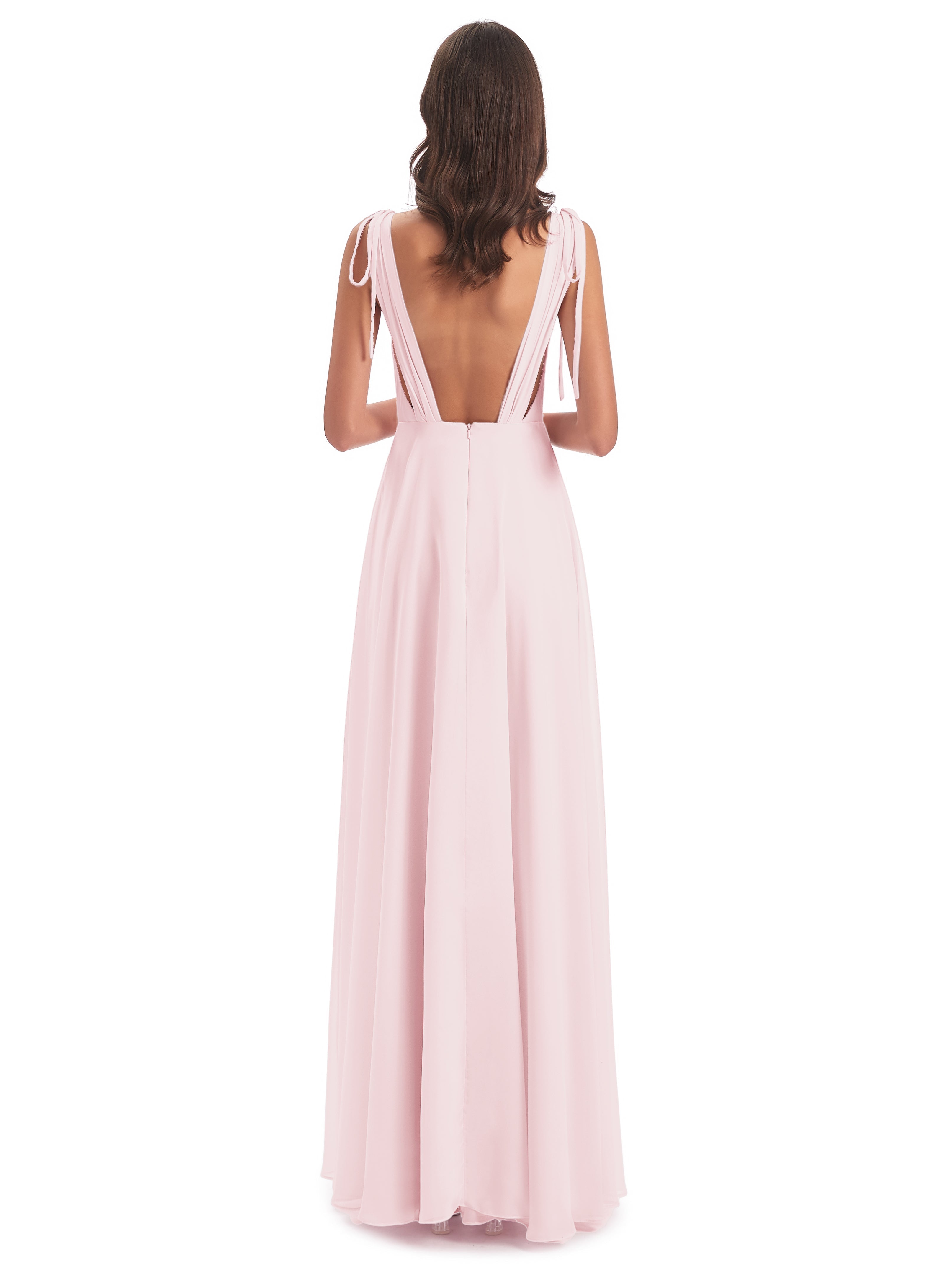 Robes Demoiselles D Honneur Rose Pale Dos Nu Col V Robes Demoiselle D'Honneur