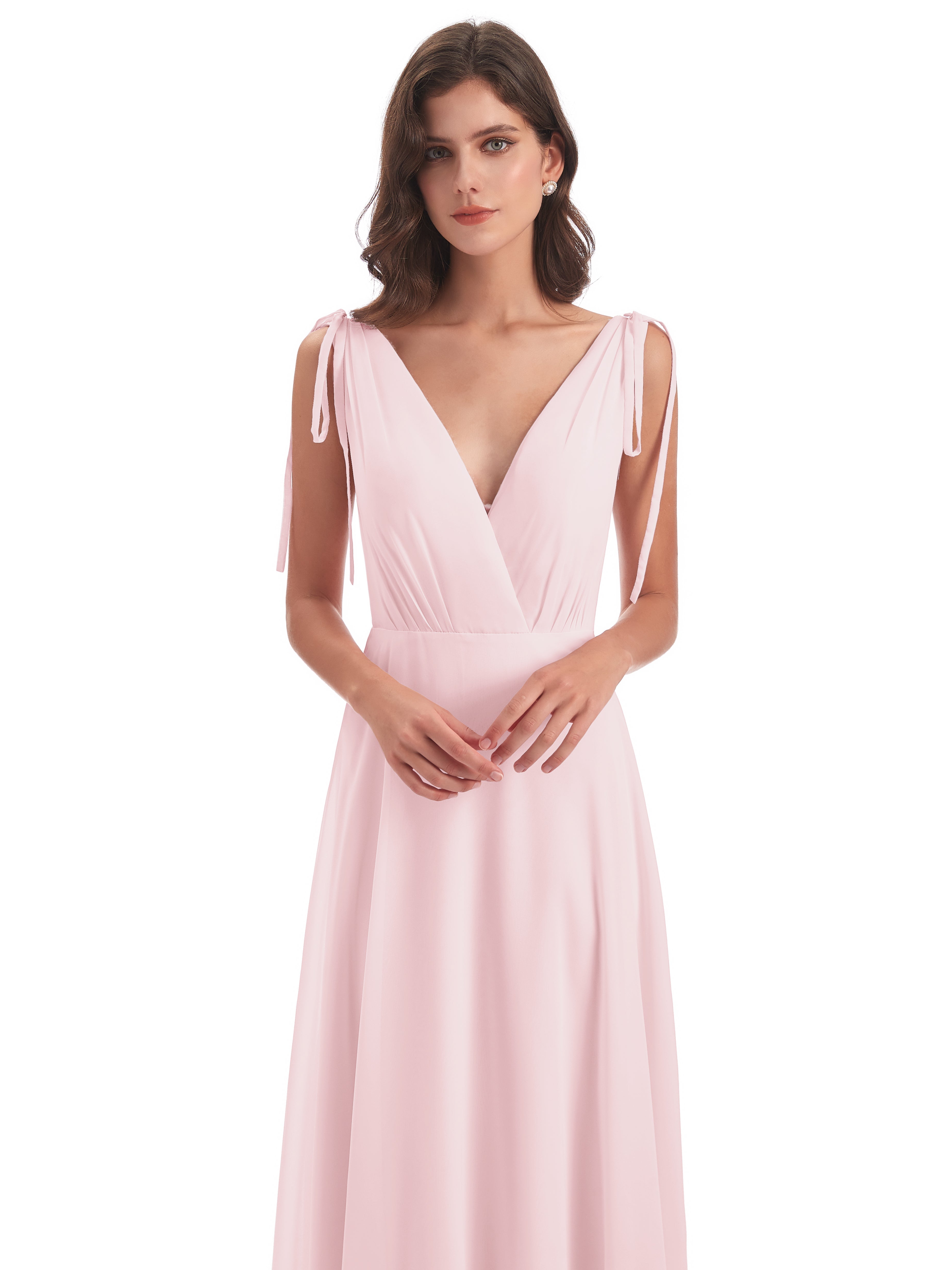 Robes Demoiselles D Honneur Rose Pale Dos Nu Col V Robes Demoiselle D'Honneur