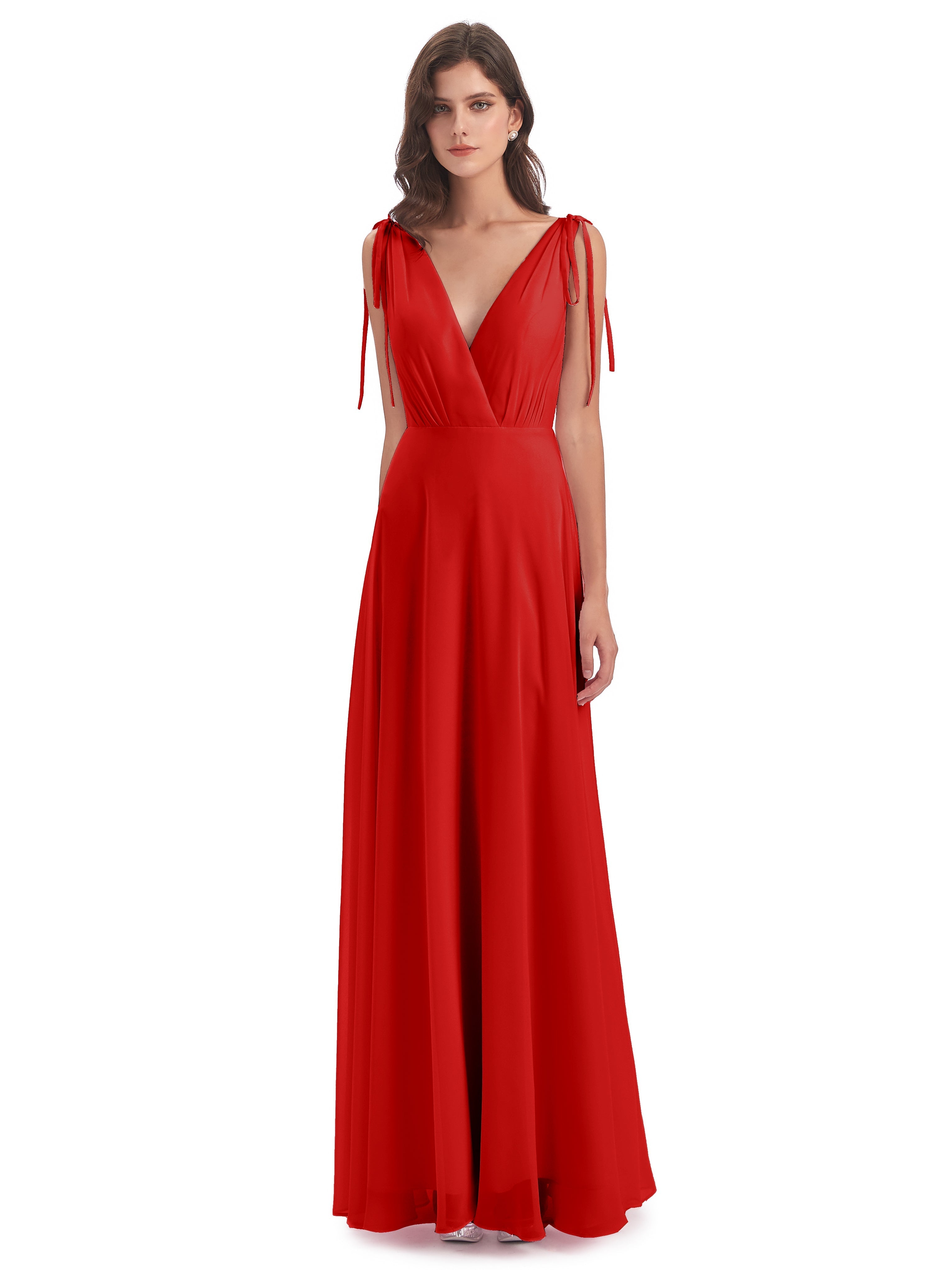 Robes Demoiselle D Honneur Rouge Dos Nu Col V Robes Demoiselle D'Honneur