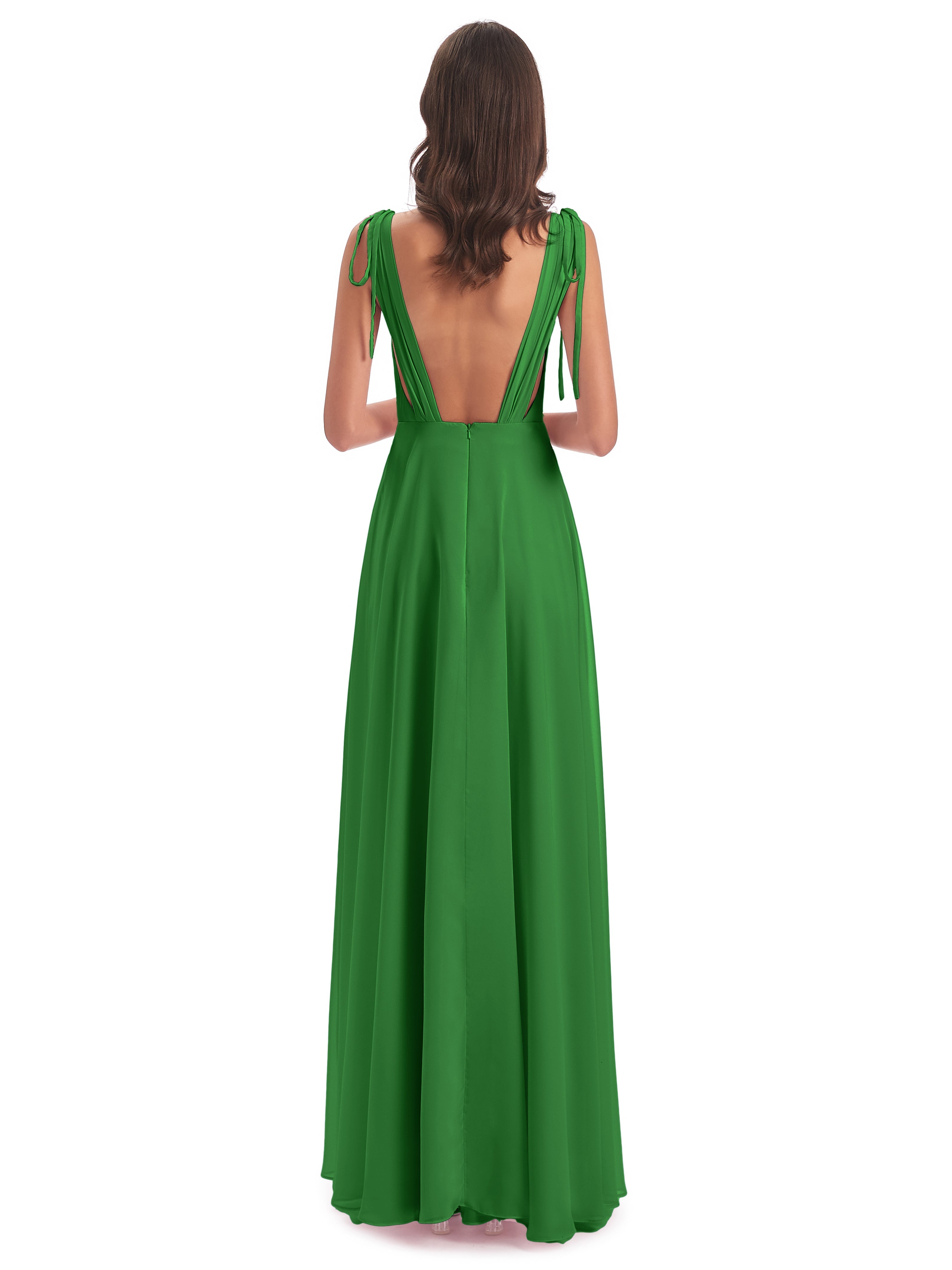 Robe De Demoiselle D Honneur Vert Dos Nu Col V Robes Demoiselle D'Honneur