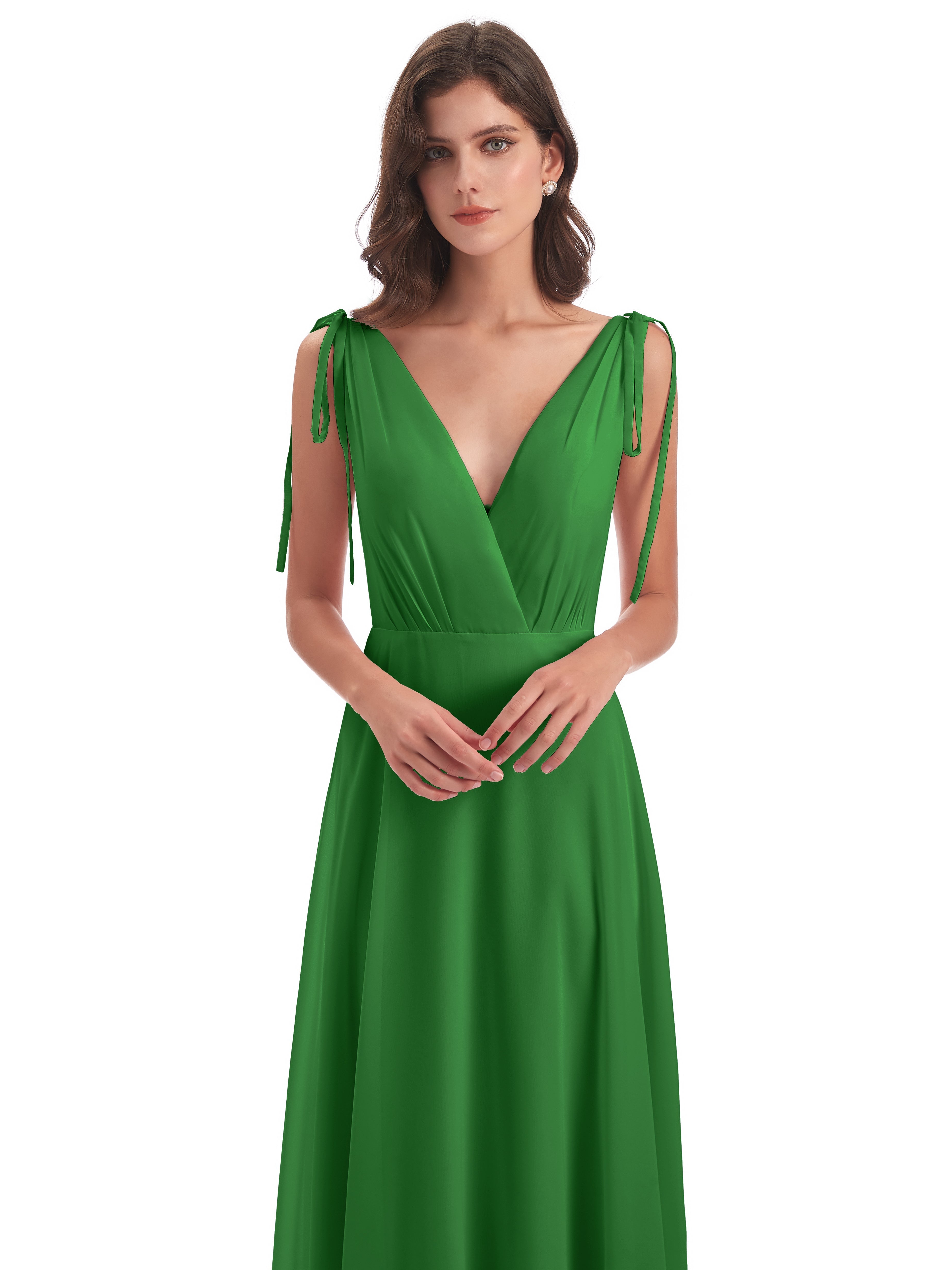 Robe De Demoiselle D Honneur Vert Dos Nu Col V Robes Demoiselle D'Honneur