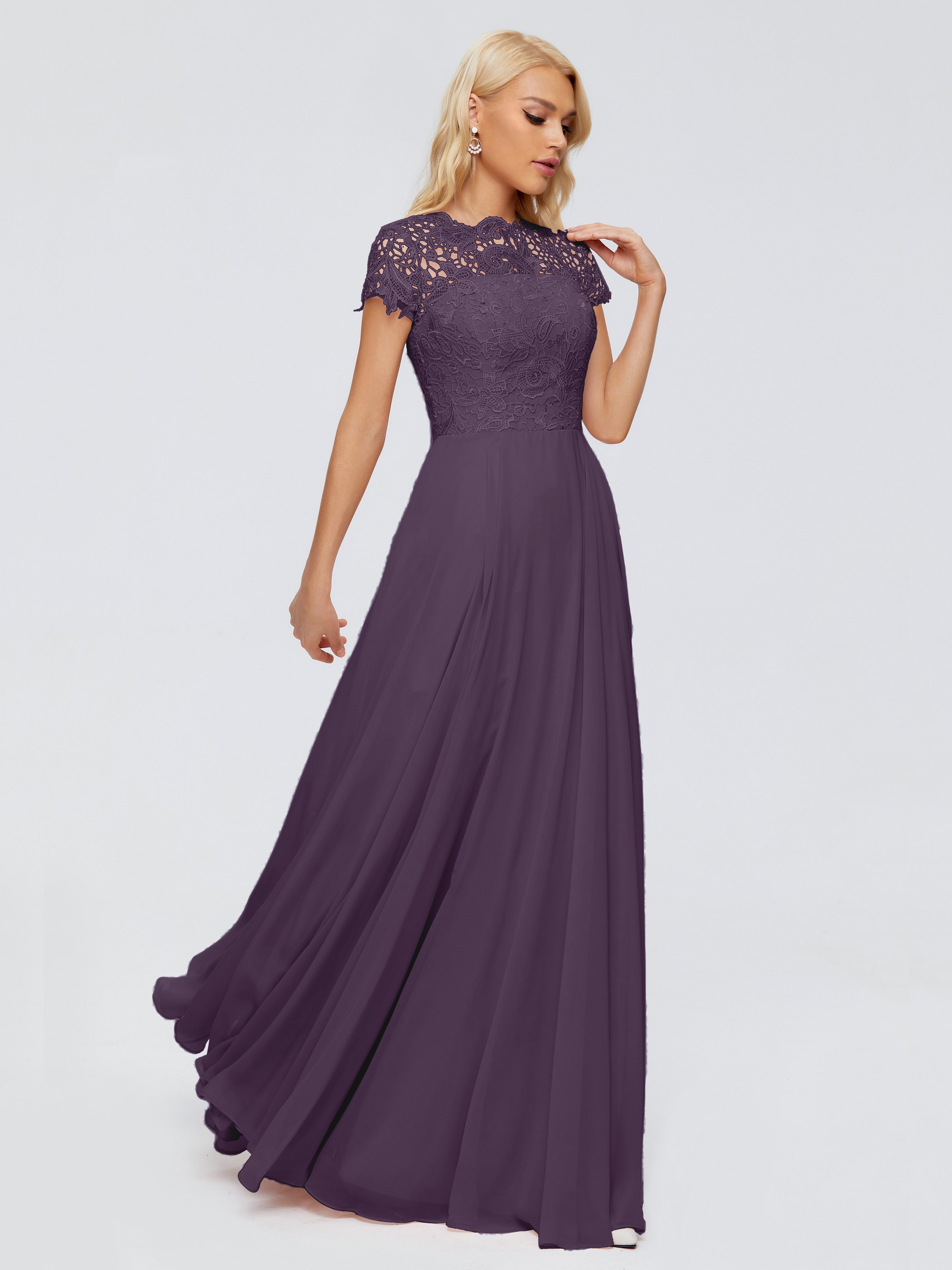 Robe Demoiselle D Honneur Plume A-ligne Encolure Dégagée Mousseline Robes Demoiselle D'Honneur