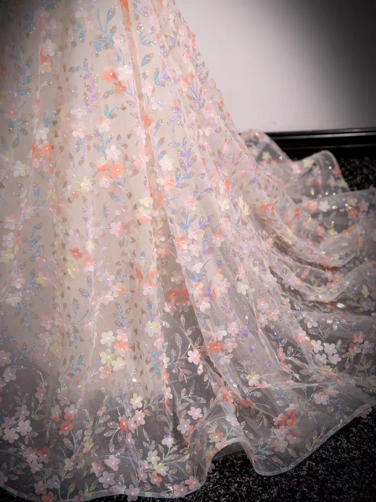 Somptueuse Épaule Dénudée Robe de Quinceanera avec Traîne de balayage / pinceau