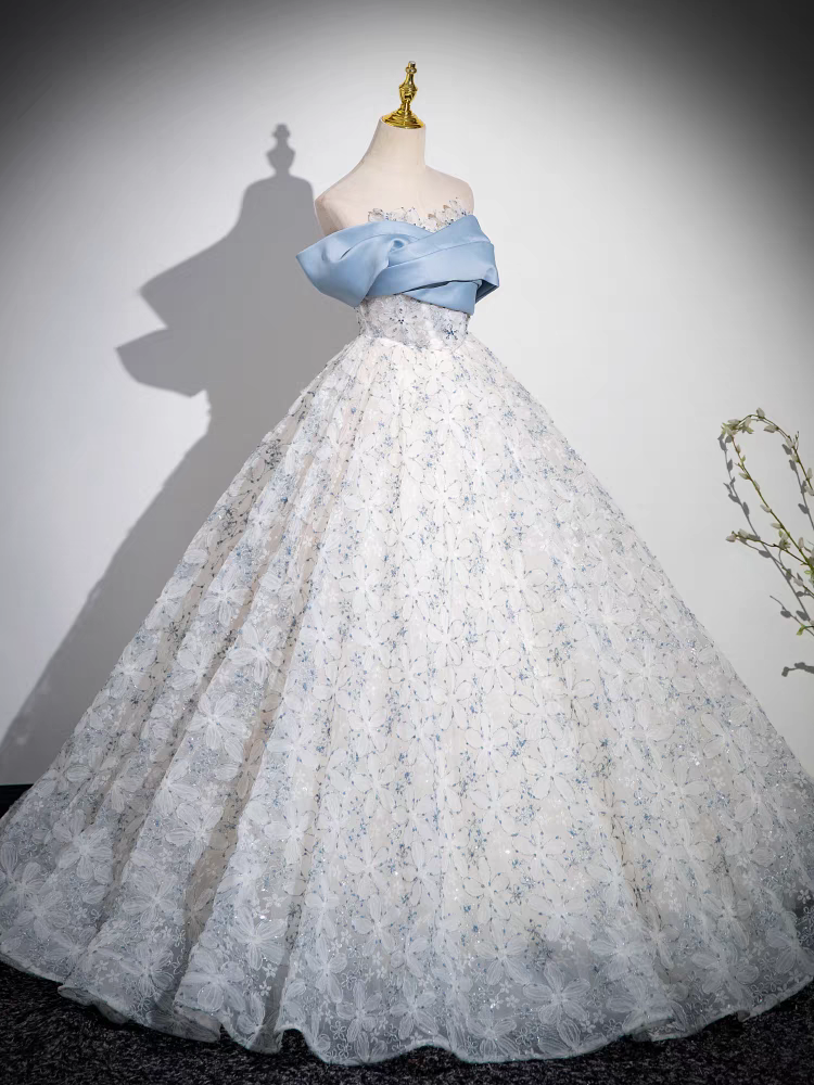 Épaule Dénudée Robe de Quinceanera en Satin et Tulle