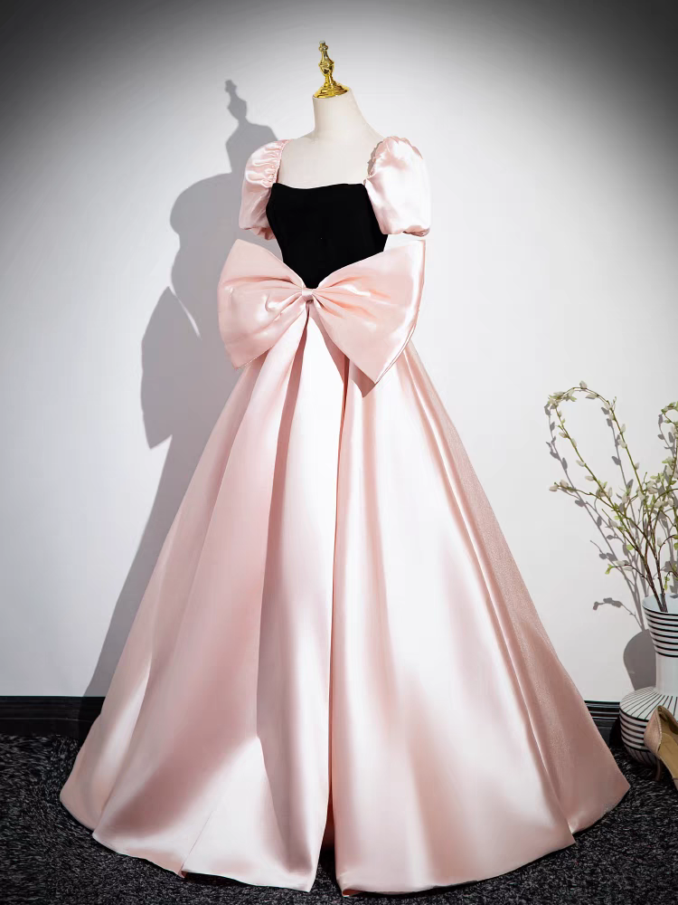 Épaule Dénudée Col Droit Robe de Quinceanera avec un Nœud Papillon