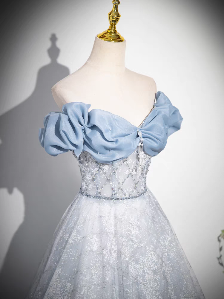 Épaule Dénudée Col V Robe de Quinceanera en Satin et Tulle