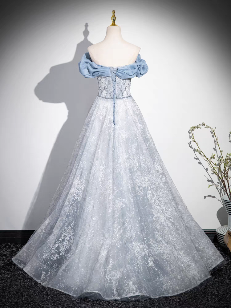 Épaule Dénudée Col V Robe de Quinceanera en Satin et Tulle
