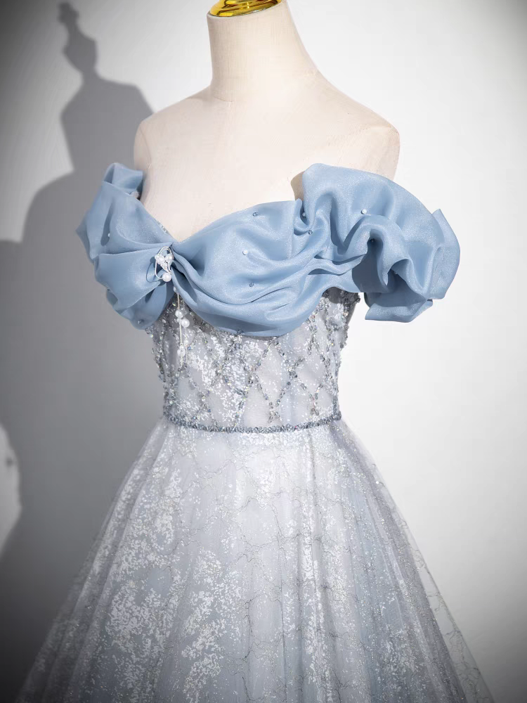 Épaule Dénudée Col V Robe de Quinceanera en Satin et Tulle