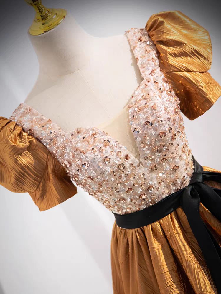 Épaule Dénudée Col Droit Robe de Quinceanera en Ornée de Cristaux