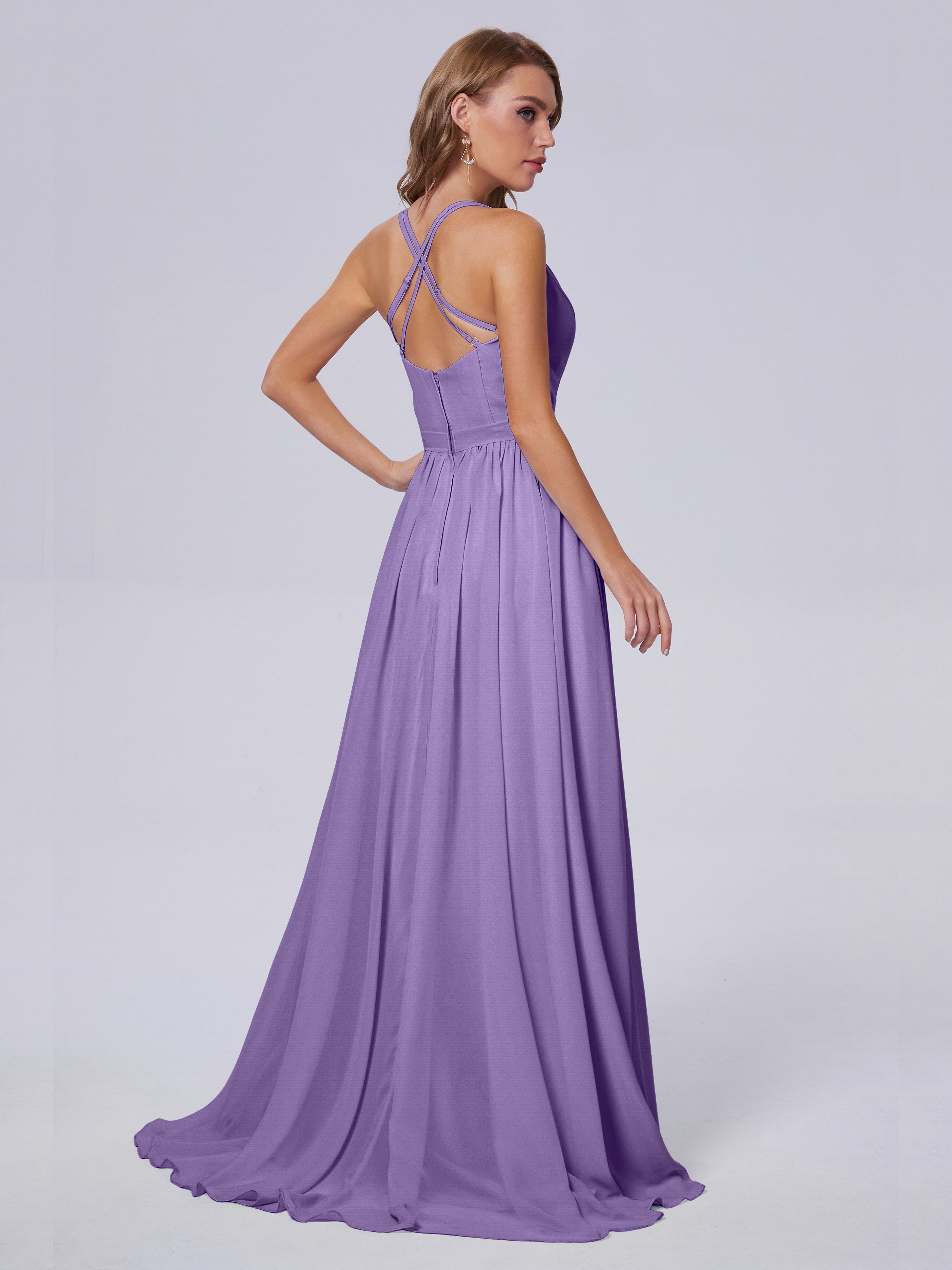 Robes De Demoiselle D'Honneur Tahiti Asymétrique Mousseline Robes Demoiselle D'Honneur