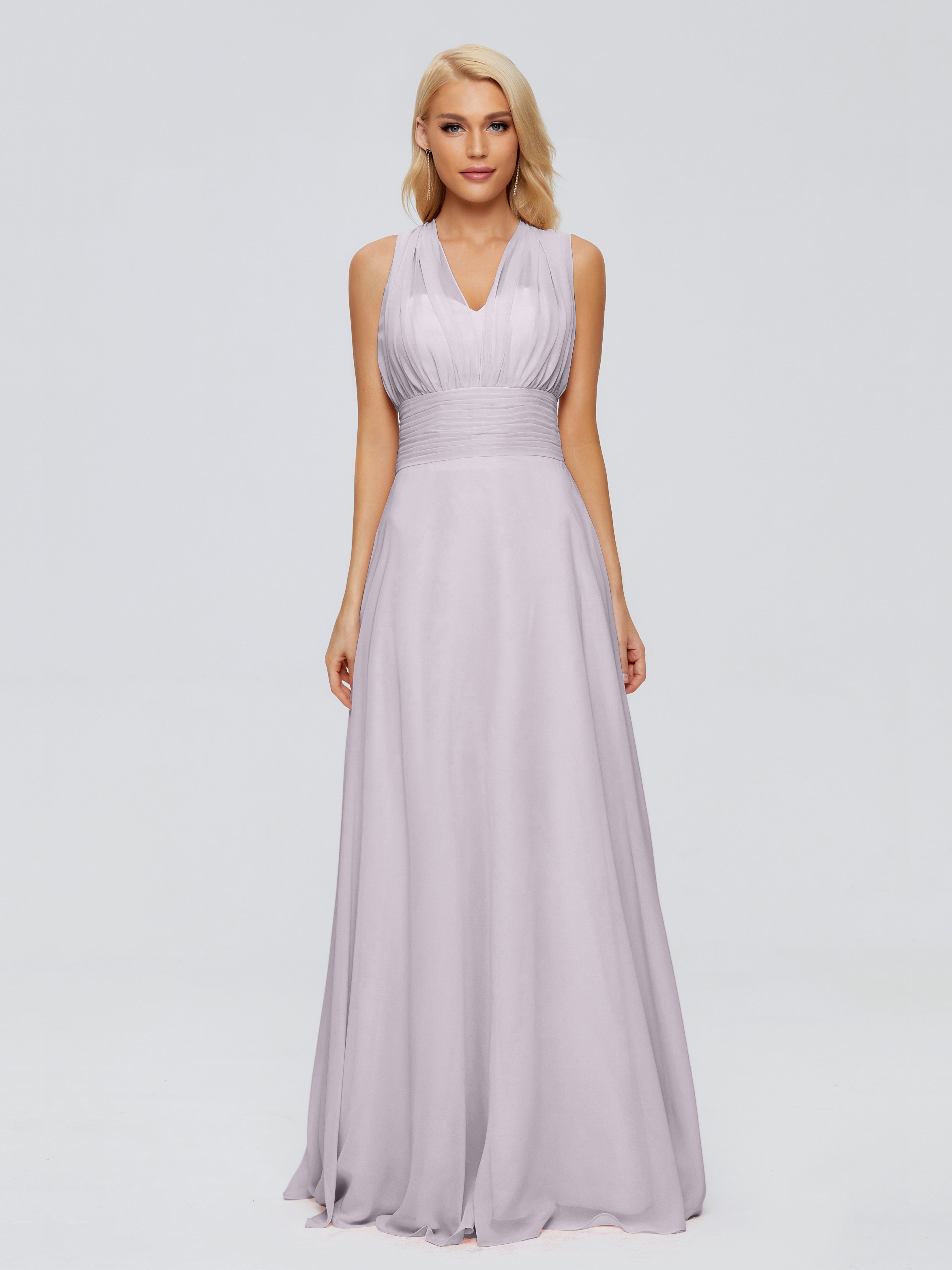 Robes De Demoiselle D'Honneur Crépuscule Trapèze Bretelle Ruban Mousseline Robes Demoiselle D'Honneur