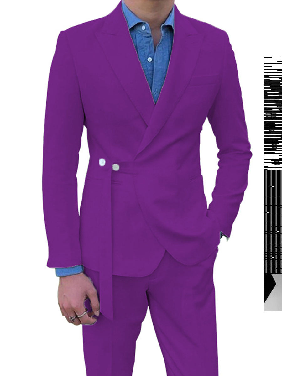 Costume Homme 2 Pièces Raisin Haut de Gamme Coupe Slim et Élégance pour Cérémonies