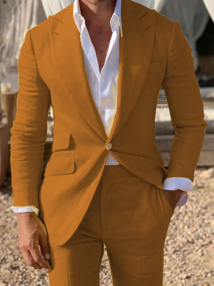 Costume Homme 2 Pièces en Brun pour Marié et Témoins Élégance Cérémonielle pour le Grand Jour