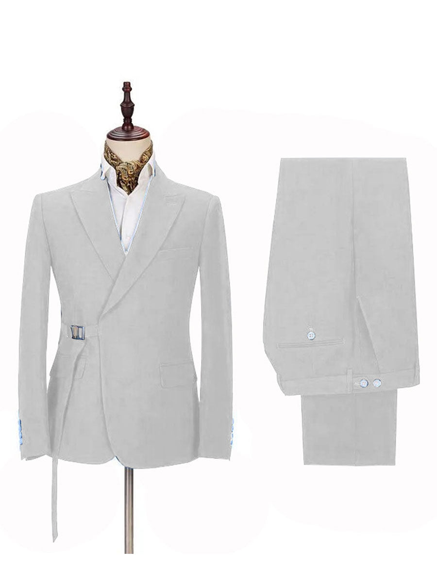 Costume Homme 2 Pièces en ARGENT Succès International et à la Coupe Affinante