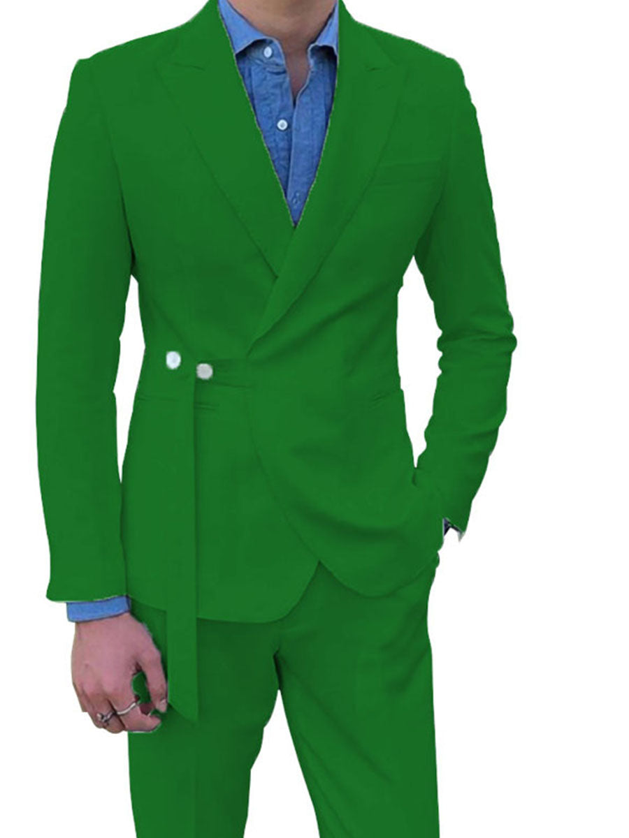 Costume Homme 2 Pièces VERT Haut de Gamme Coupe Slim et Élégance pour Cérémonies