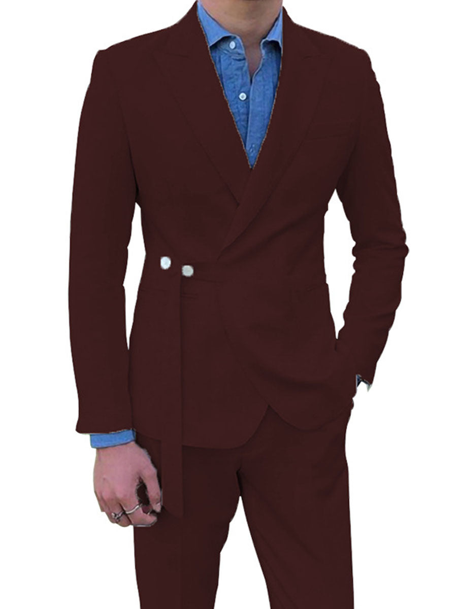 Costume Homme 2 Pièces BORDEAUX Haut de Gamme Coupe Slim et Élégance pour Cérémonies